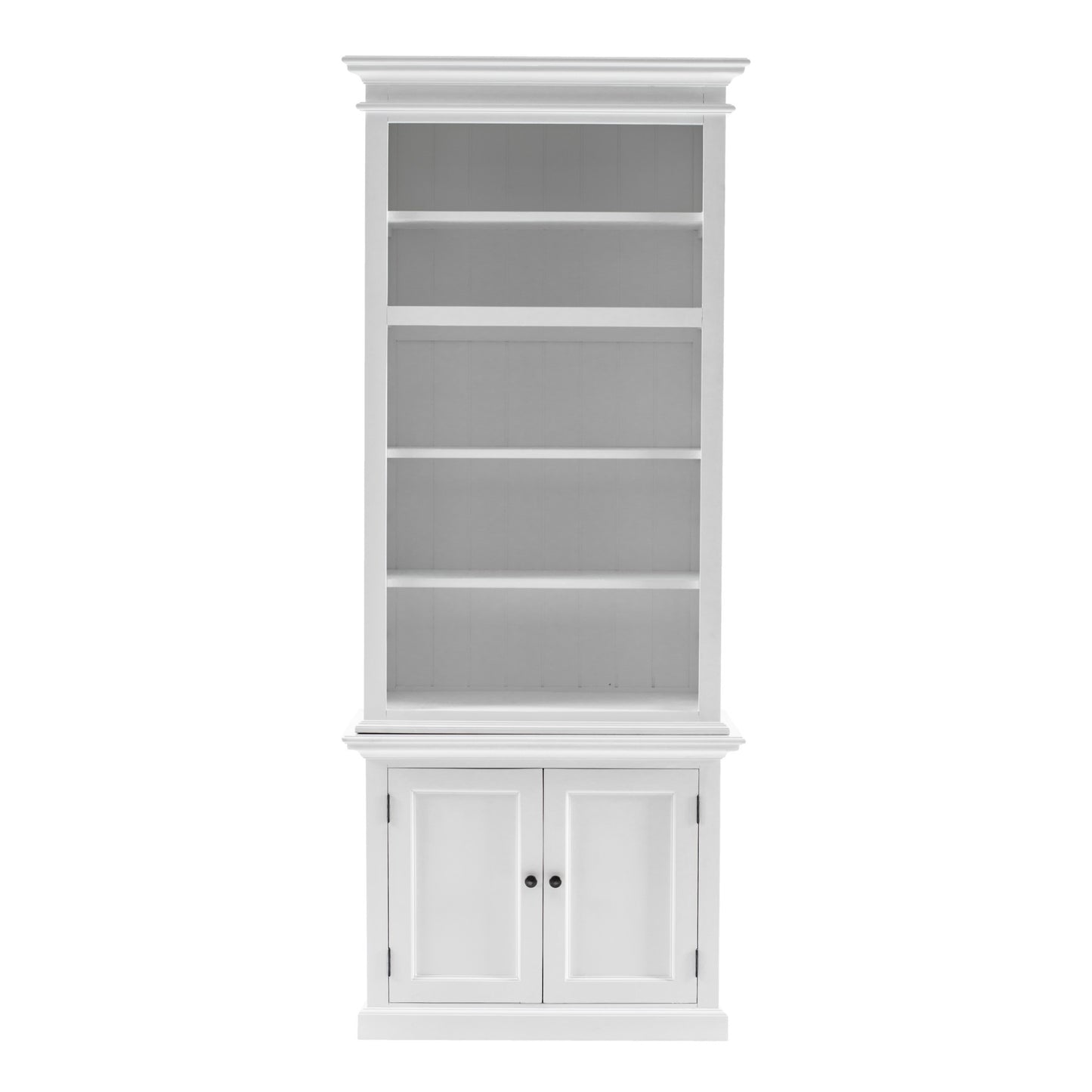 Classic White Single Bay Hutch Unit By Homeroots | Bookcases | Modishstore