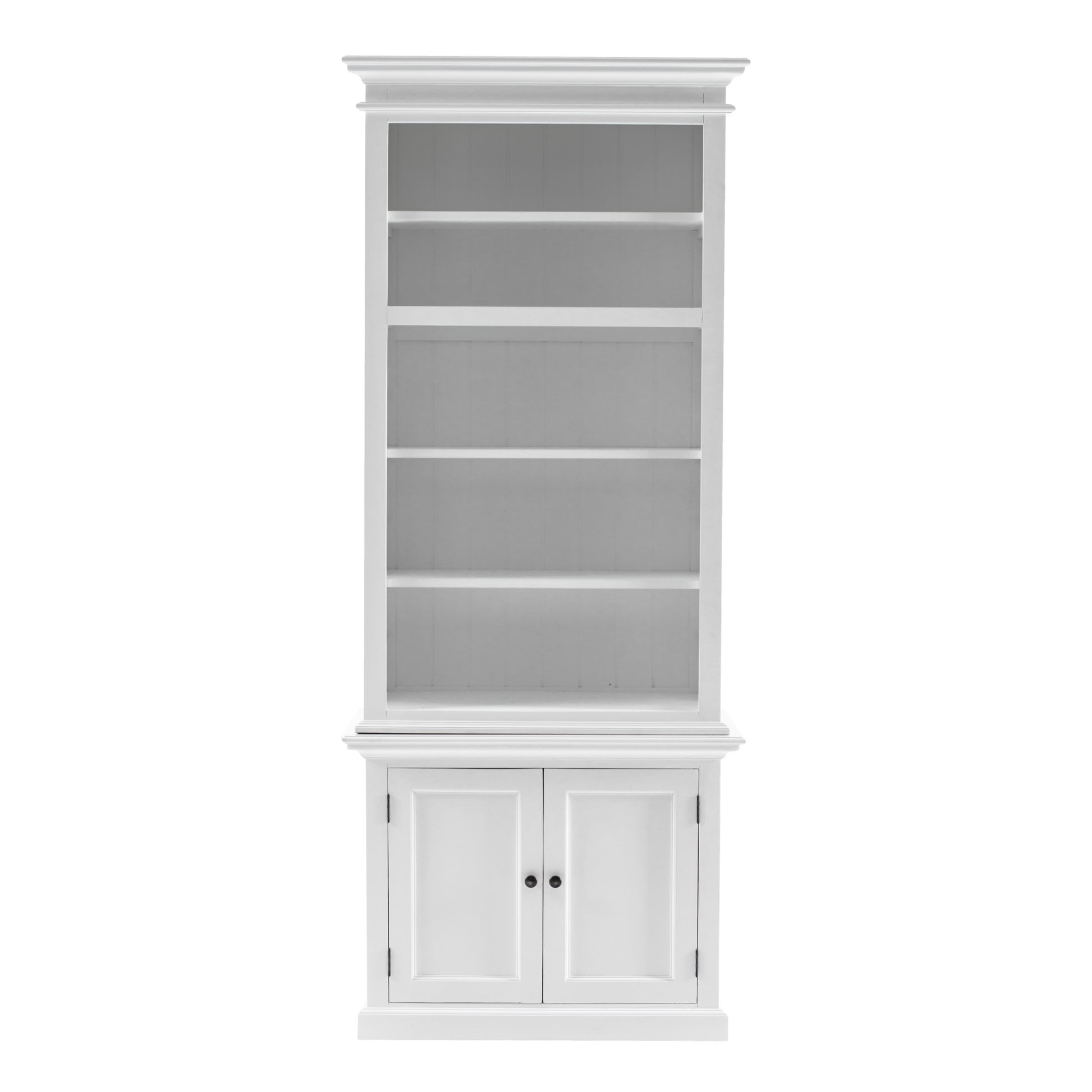 Classic White Single Bay Hutch Unit By Homeroots | Bookcases | Modishstore