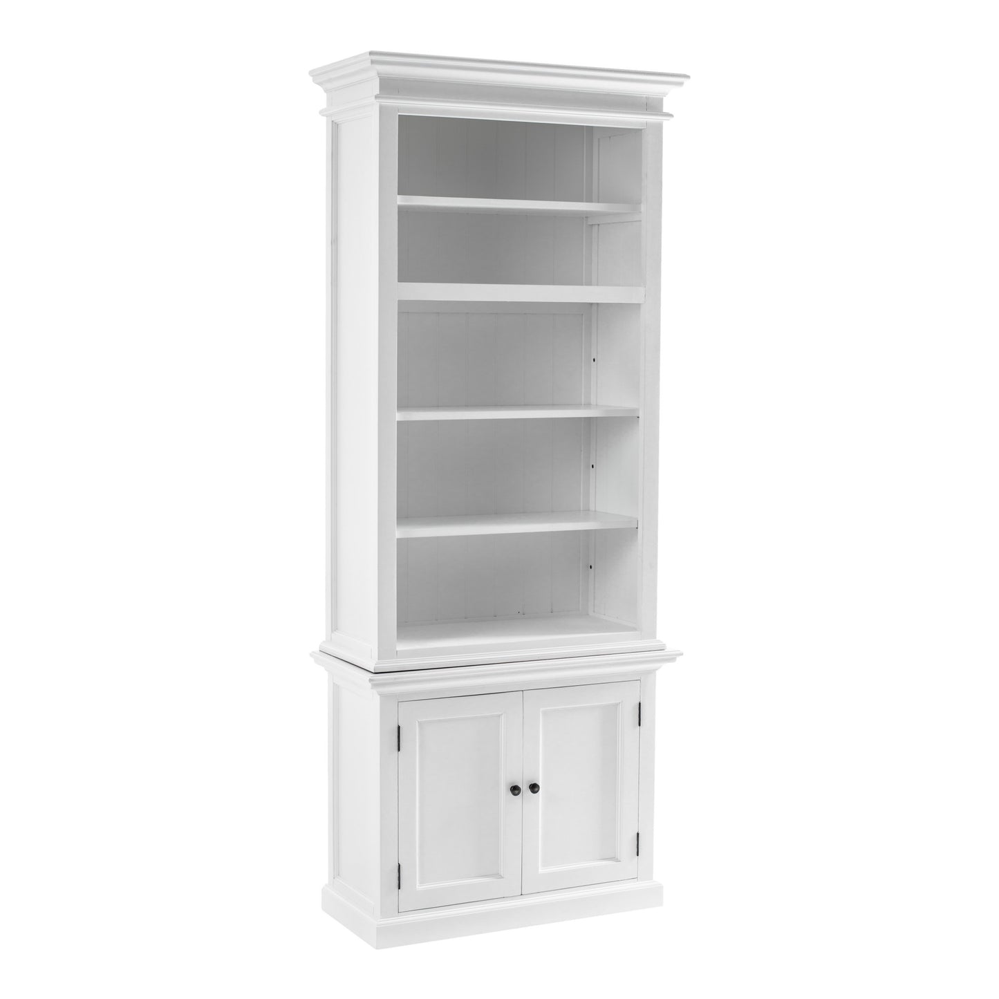 Classic White Single Bay Hutch Unit By Homeroots | Bookcases | Modishstore - 2