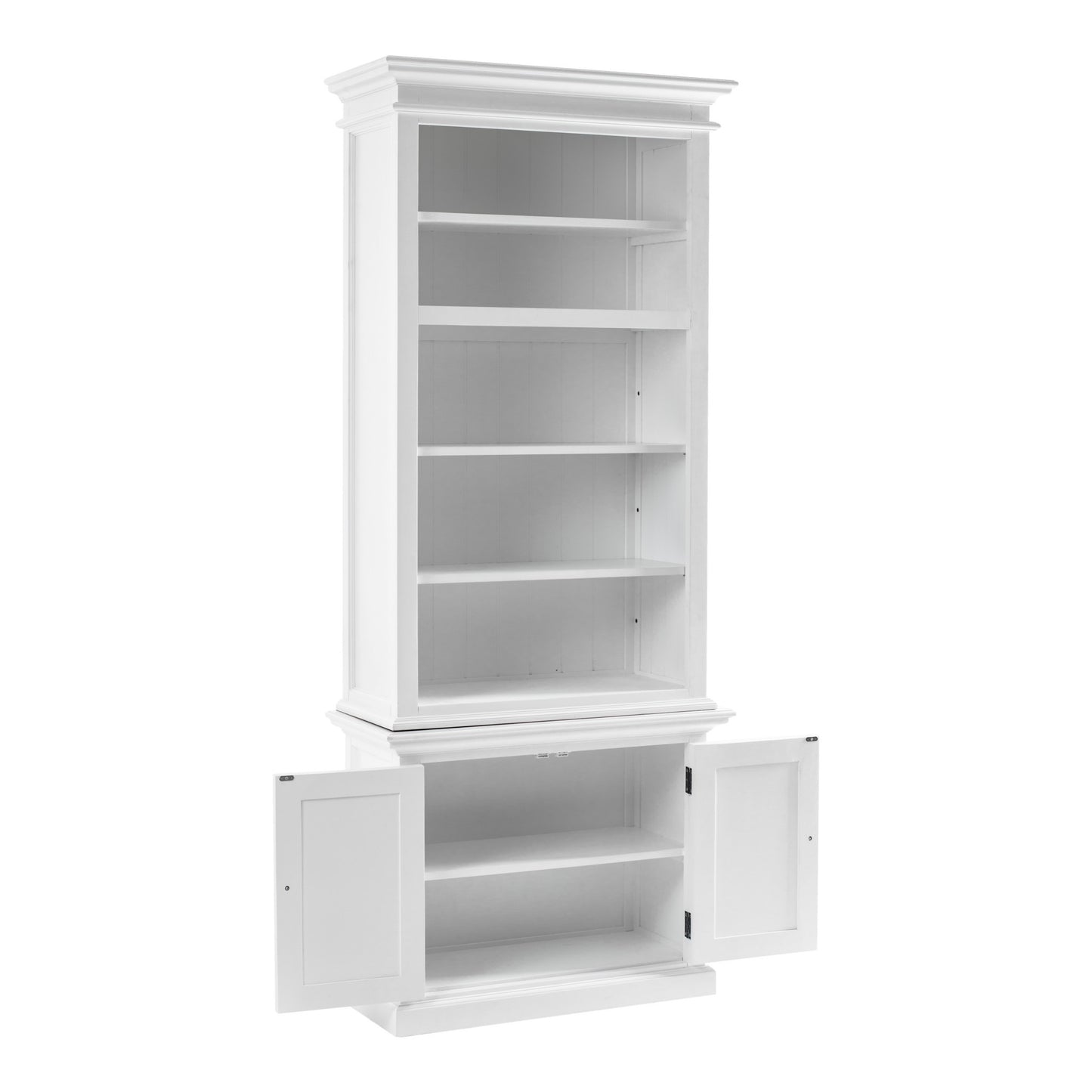 Classic White Single Bay Hutch Unit By Homeroots | Bookcases | Modishstore - 3