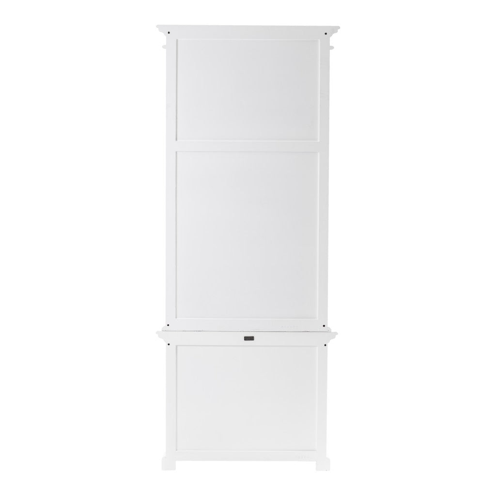 Classic White Single Bay Hutch Unit By Homeroots | Bookcases | Modishstore - 5