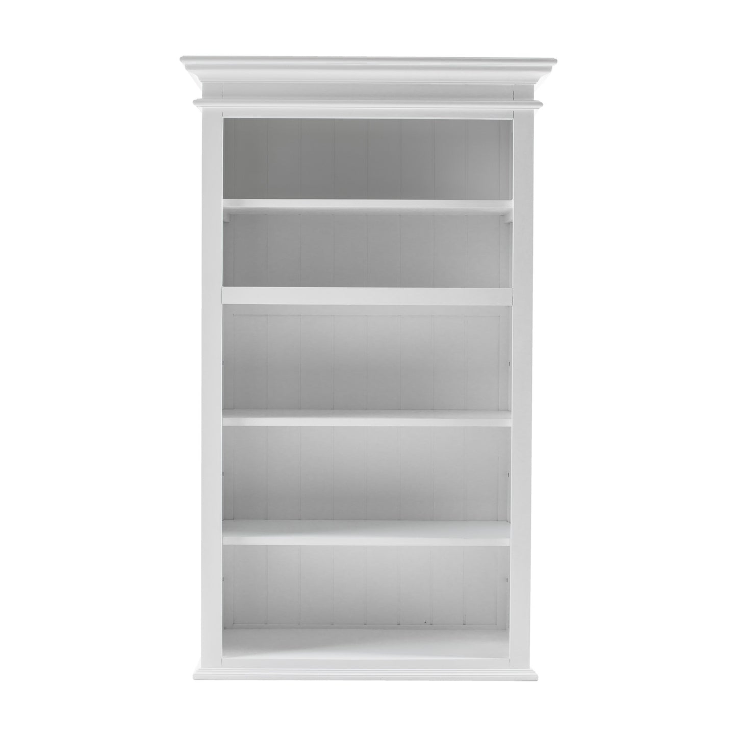 Classic White Single Bay Hutch Unit By Homeroots | Bookcases | Modishstore - 6