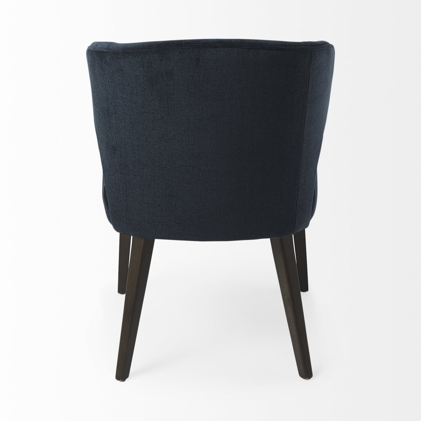 Dark Navy And Black Mid Century Wingback Dining Chair By Homeroots | Dining Chairs | Modishstore - 6