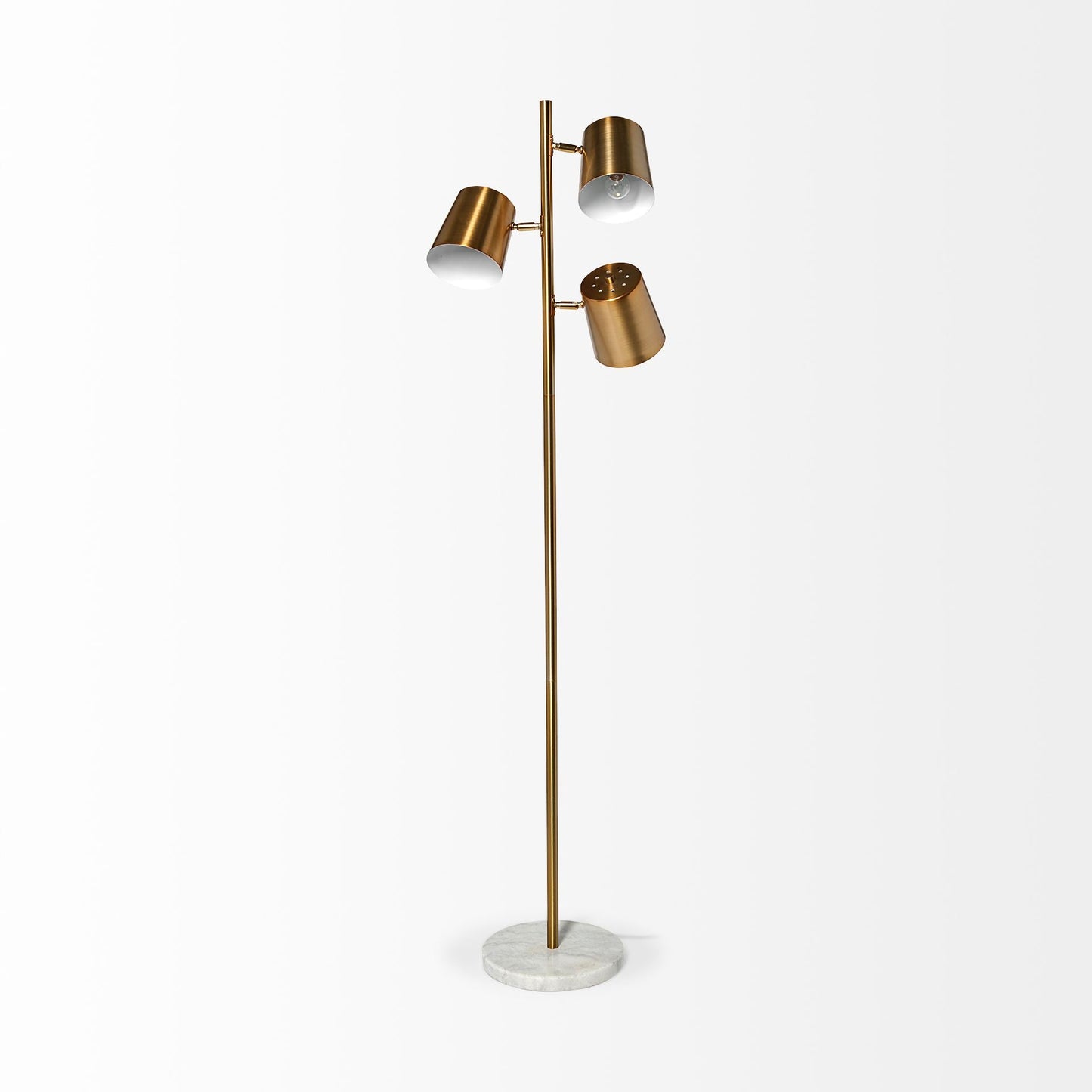 Marble Base Gold Floor Lamp By Homeroots | Floor Lamps | Modishstore - 3