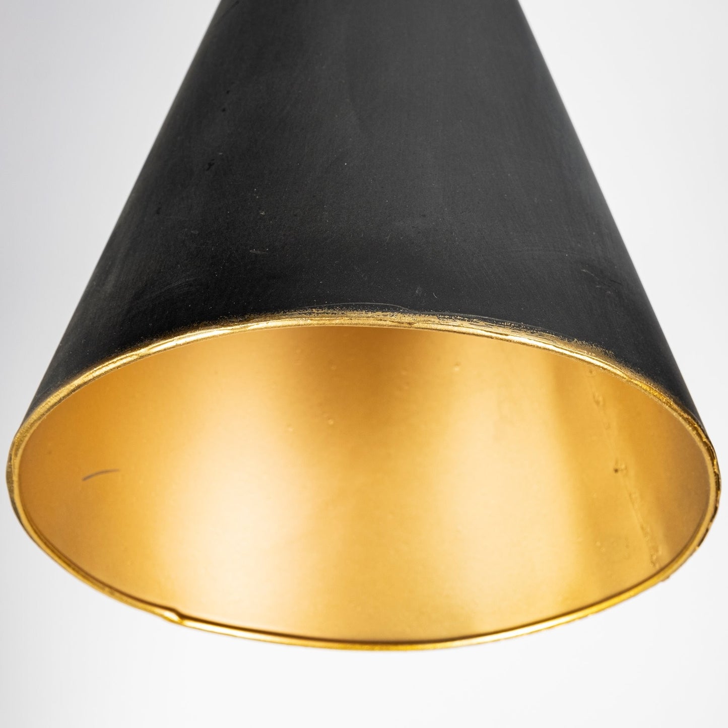 Black and Brass Conical Metal Floor Lamp By Homeroots | Floor Lamps | Modishstore - 8