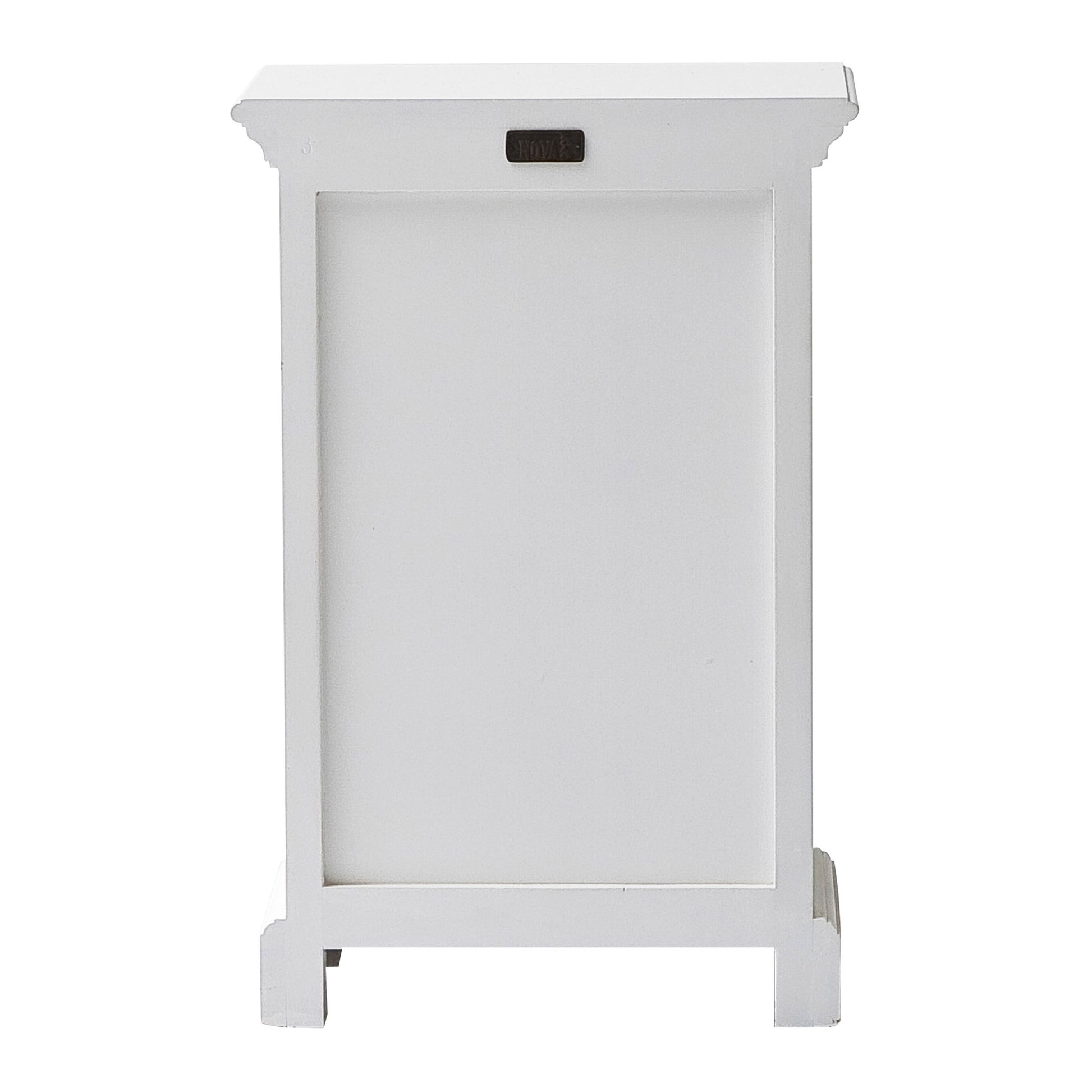 Classic White Two Drawer Nightstand Unit With Basket By Homeroots | Nightstands | Modishstore - 9