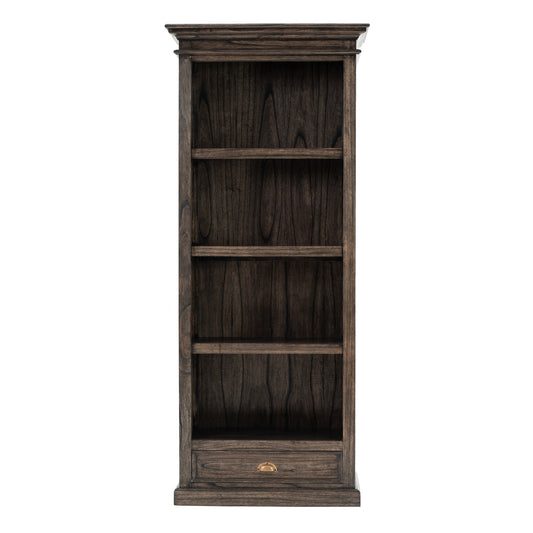 Black Wash Bookcase With One Drawer By Homeroots | Bookcases | Modishstore