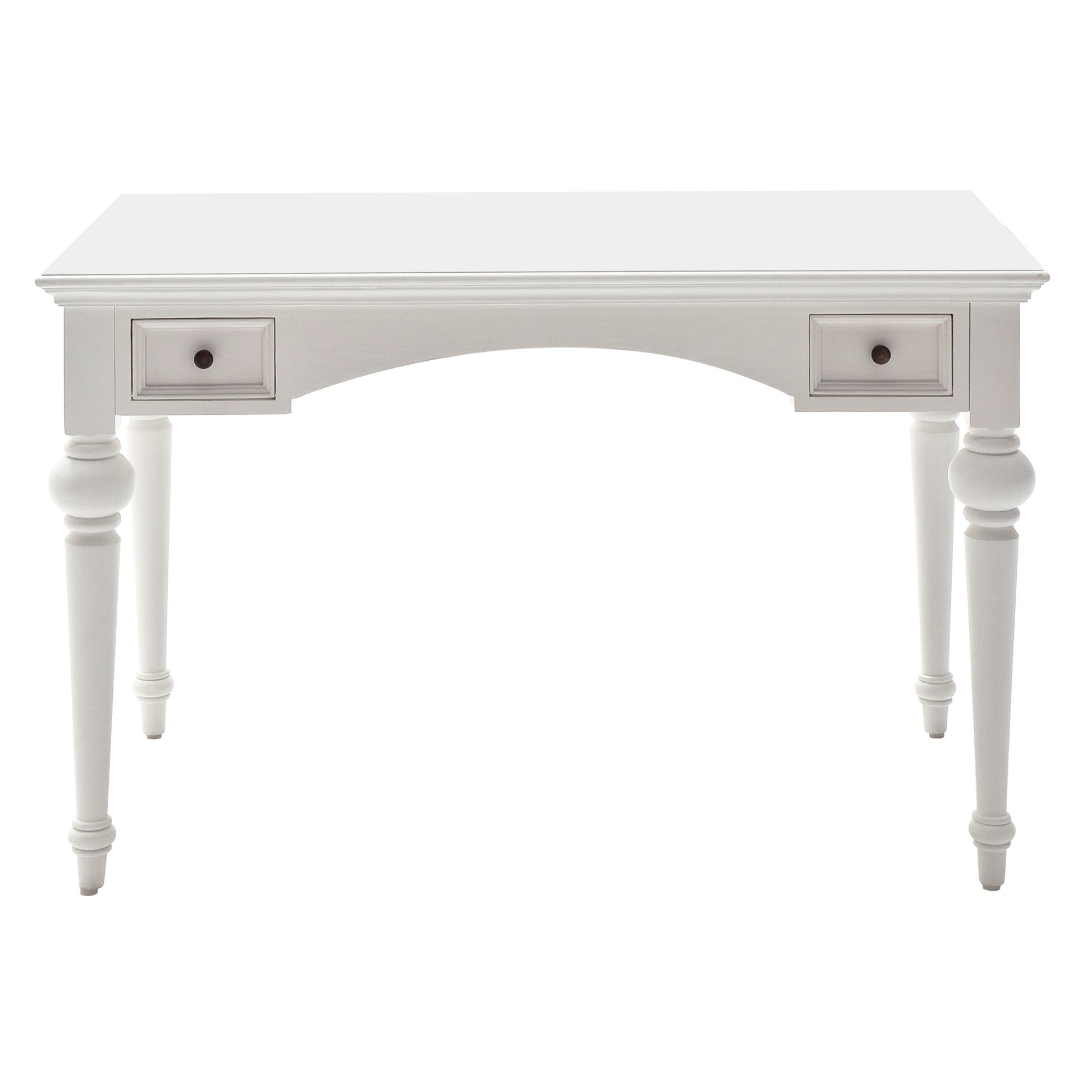 Antiqued White Provencial Writing or Computer Desk By Homeroots | Desks | Modishstore - 2