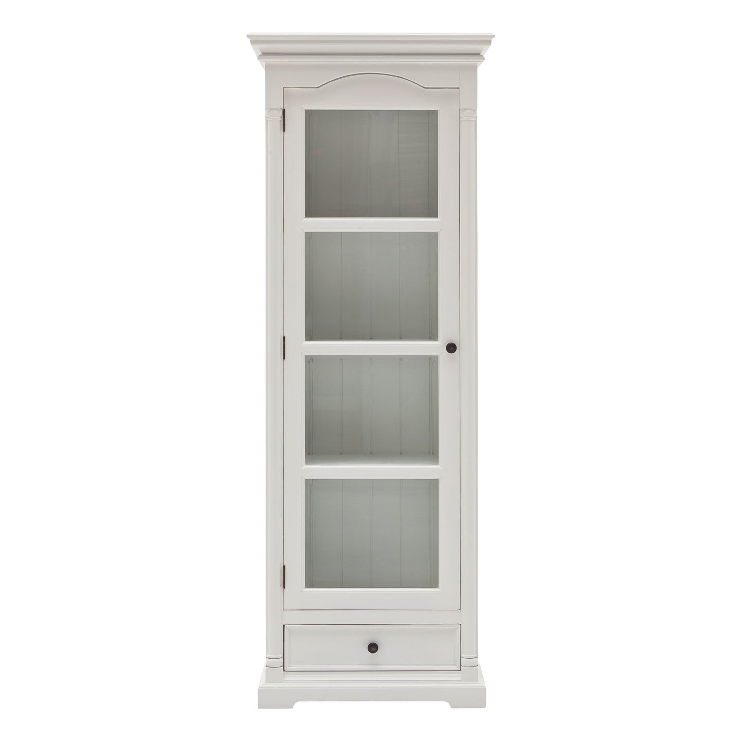 Traditional White And Glass Door Storage Cabinet By Homeroots | Cabinets | Modishstore - 2