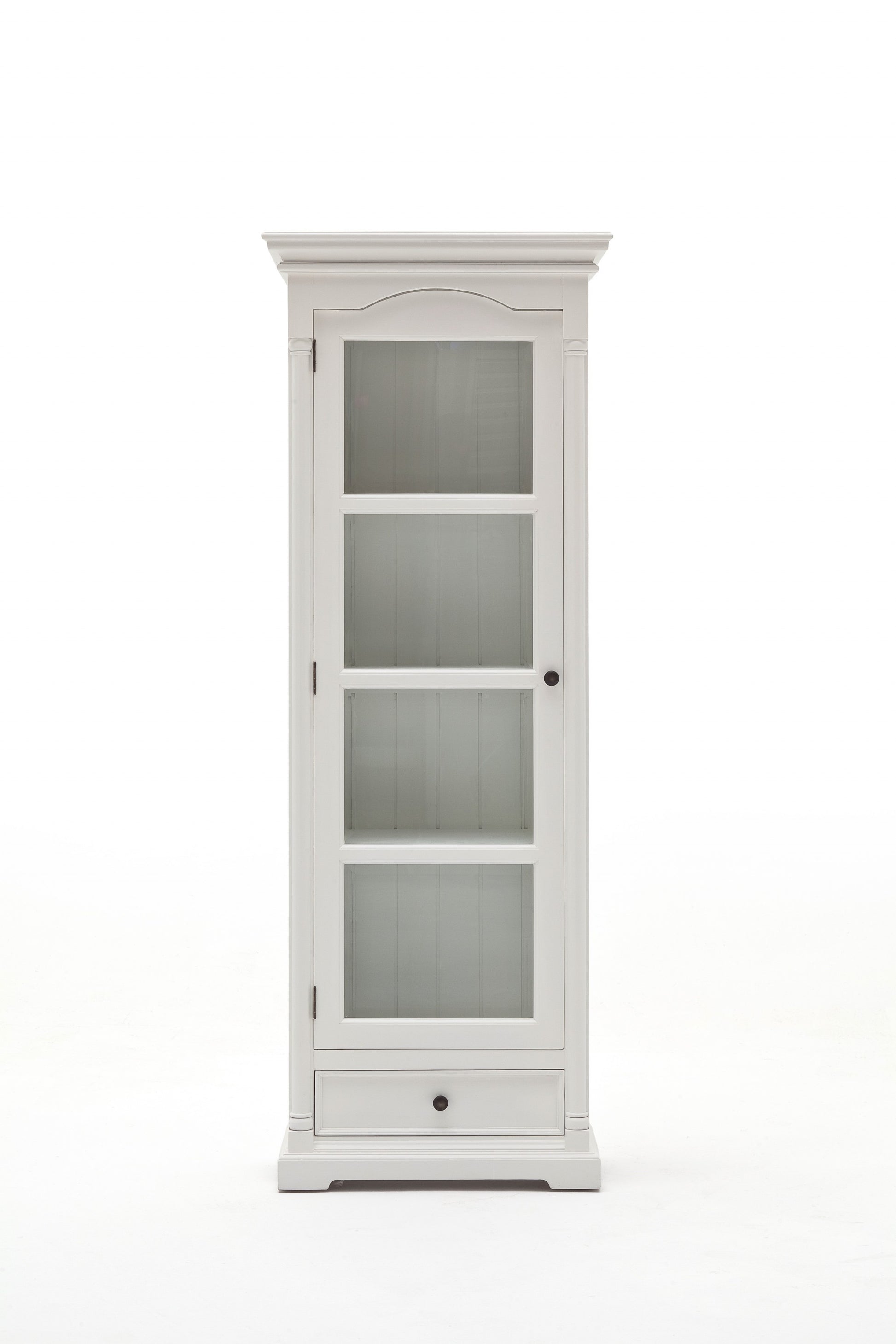 Traditional White And Glass Door Storage Cabinet By Homeroots | Cabinets | Modishstore - 7