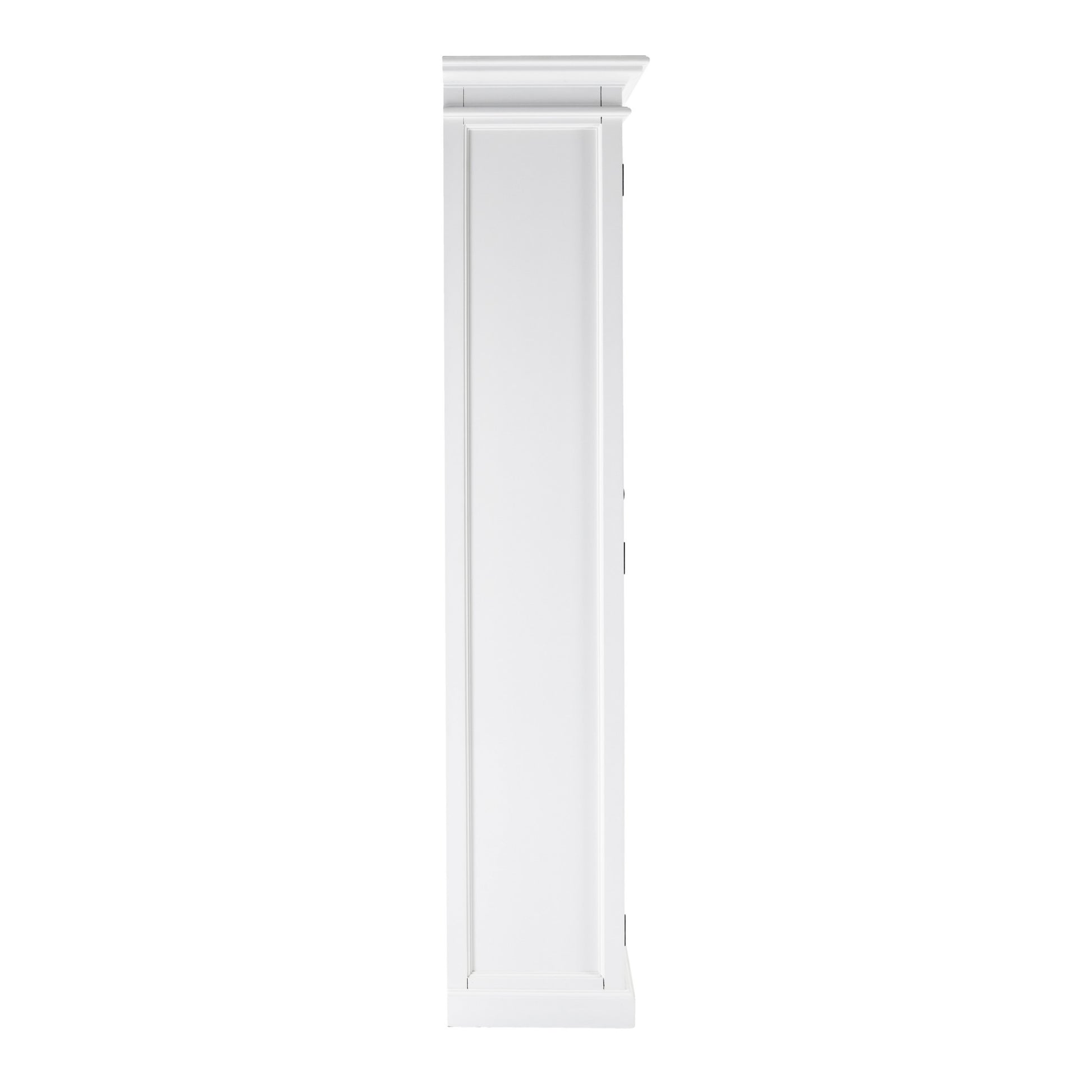 Classic White And Glass Double Door Storage Cabinet By Homeroots | Cabinets | Modishstore - 5