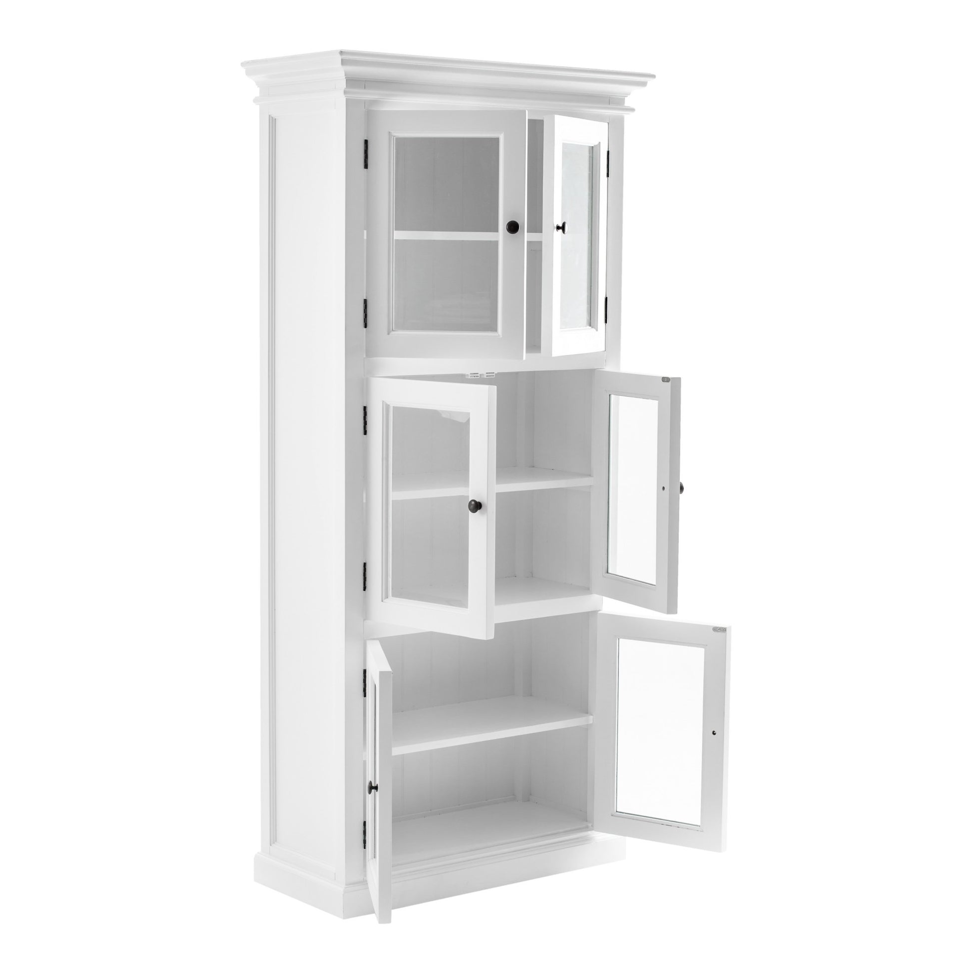 Classic White Three Level Storage Cabinet By Homeroots | Cabinets | Modishstore - 4