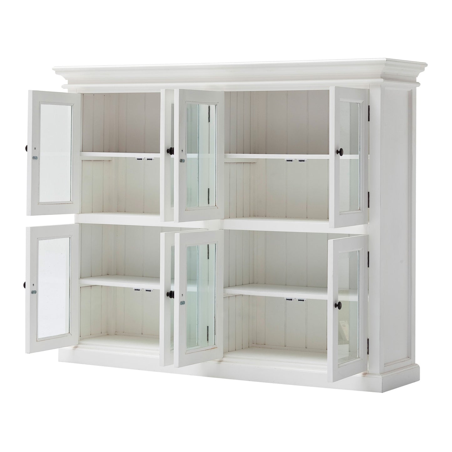 Classic White Two Level Mega Storage Cabinet By Homeroots | Cabinets | Modishstore - 4