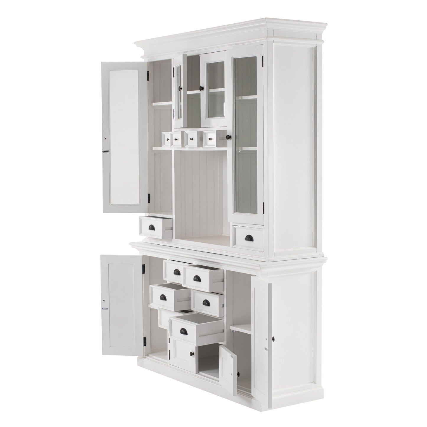 Classic White Kitchen Hutch By Homeroots | Cabinets | Modishstore - 3