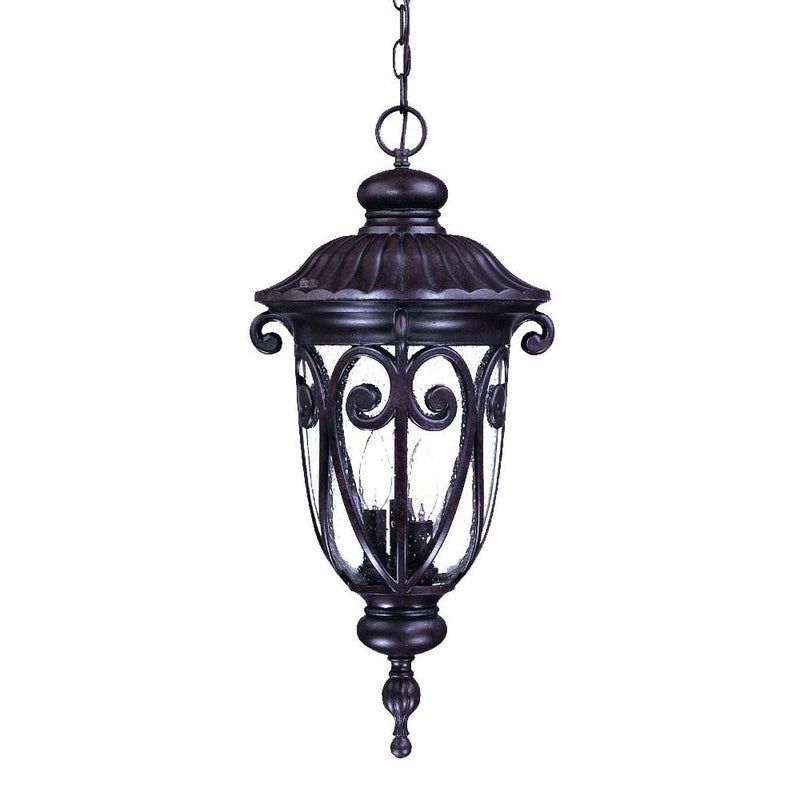 Naples 3-Light Marbelized Mahogany Hanging Light By Homeroots | Chandeliers | Modishstore