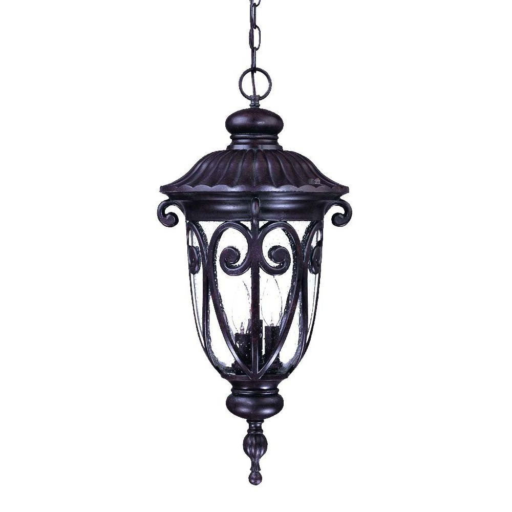 Naples 3-Light Marbelized Mahogany Hanging Light By Homeroots | Chandeliers | Modishstore - 2