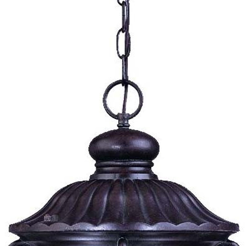 Naples 3-Light Marbelized Mahogany Hanging Light By Homeroots | Chandeliers | Modishstore - 3