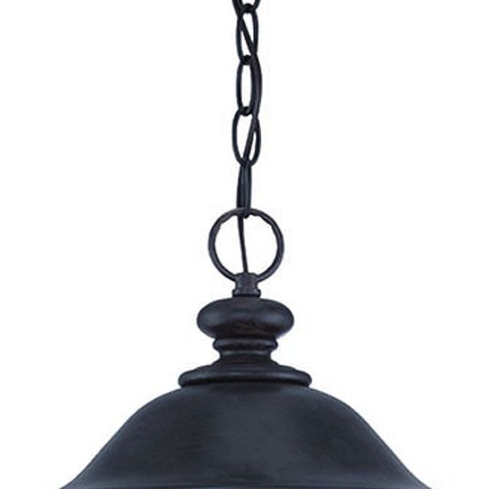 XL Three Light Matte Black Urn Shaped Hanging Light By Homeroots | Chandeliers | Modishstore - 3