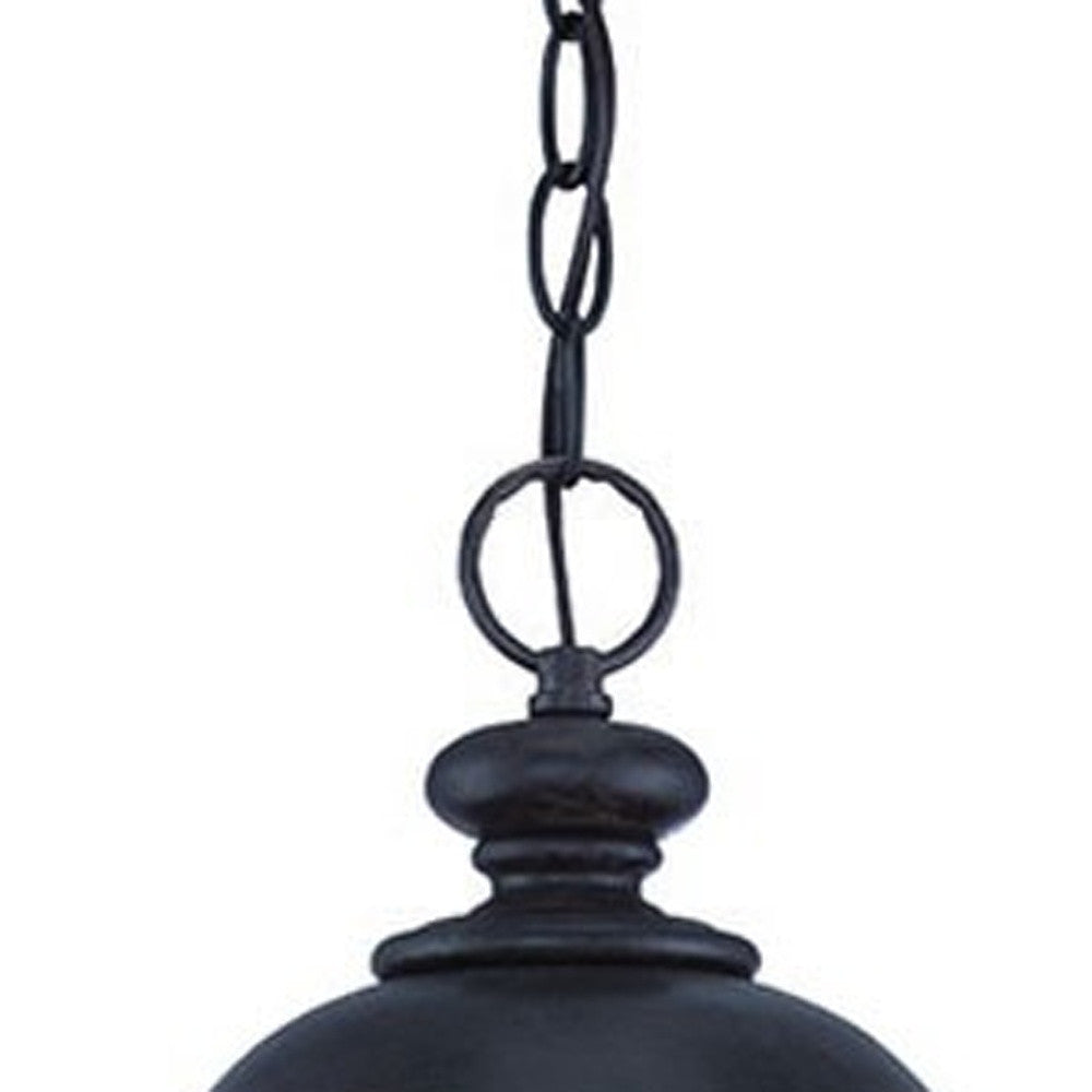 XL Three Light Matte Black Urn Shaped Hanging Light By Homeroots | Chandeliers | Modishstore - 4