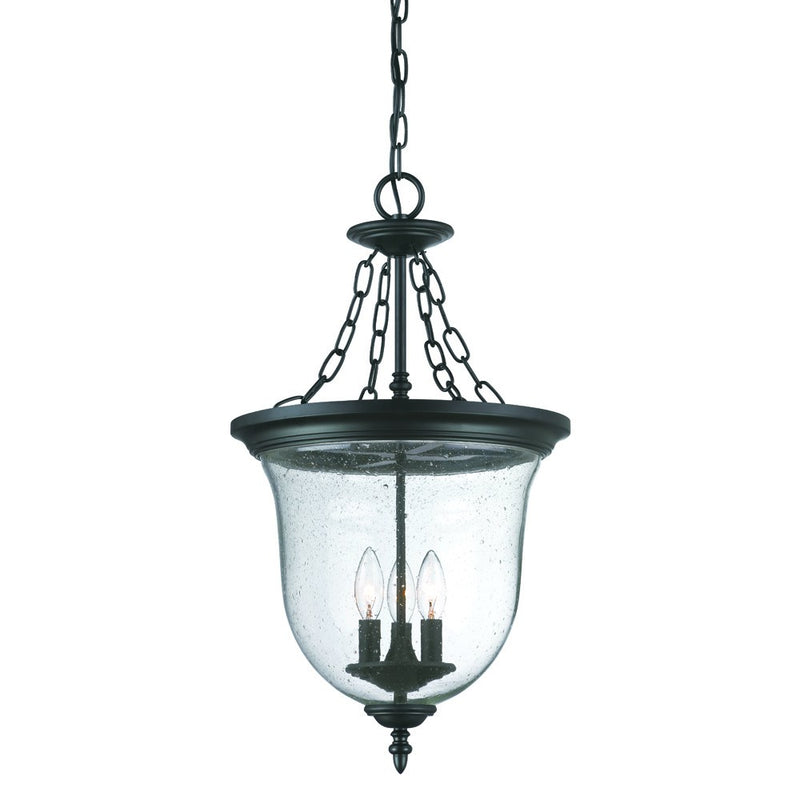 Belle 3-Light Matte black Hanging light By Homeroots | Chandeliers | Modishstore