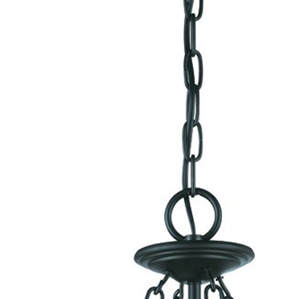 Belle 3-Light Matte black Hanging light By Homeroots | Chandeliers | Modishstore - 4