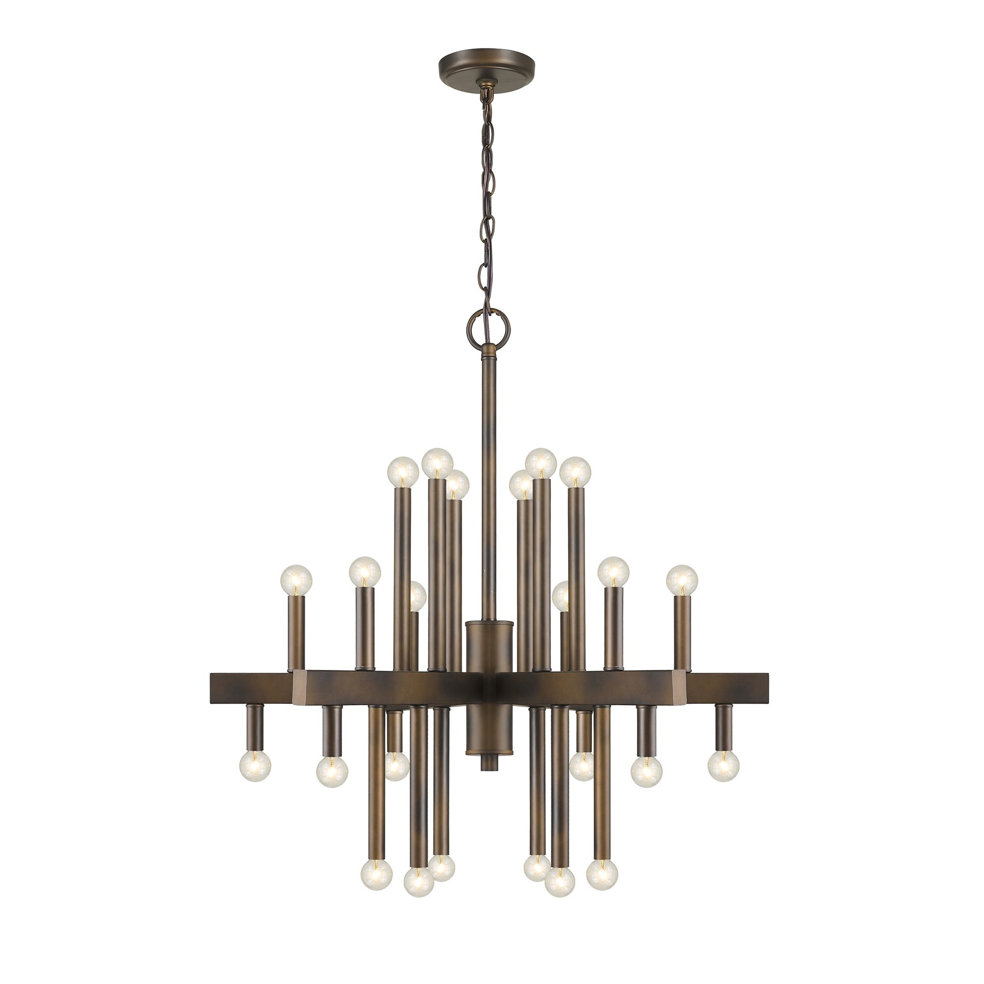 Fallon 24-Light Oil-Rubbed Bronze Chandelier By Homeroots | Chandeliers | Modishstore - 4