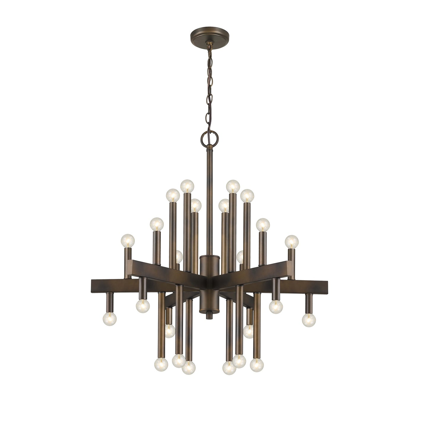 Fallon 24-Light Oil-Rubbed Bronze Chandelier By Homeroots | Chandeliers | Modishstore - 5