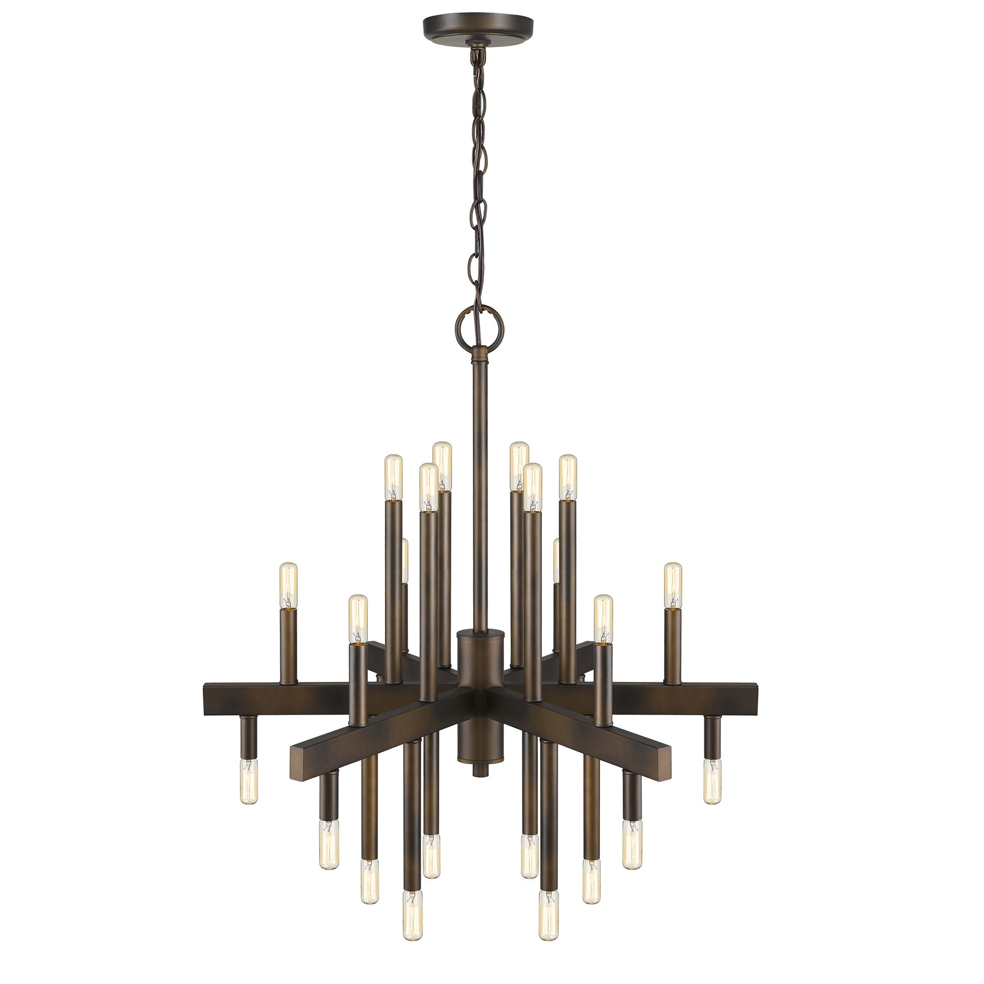 Fallon 24-Light Oil-Rubbed Bronze Chandelier By Homeroots | Chandeliers | Modishstore - 6