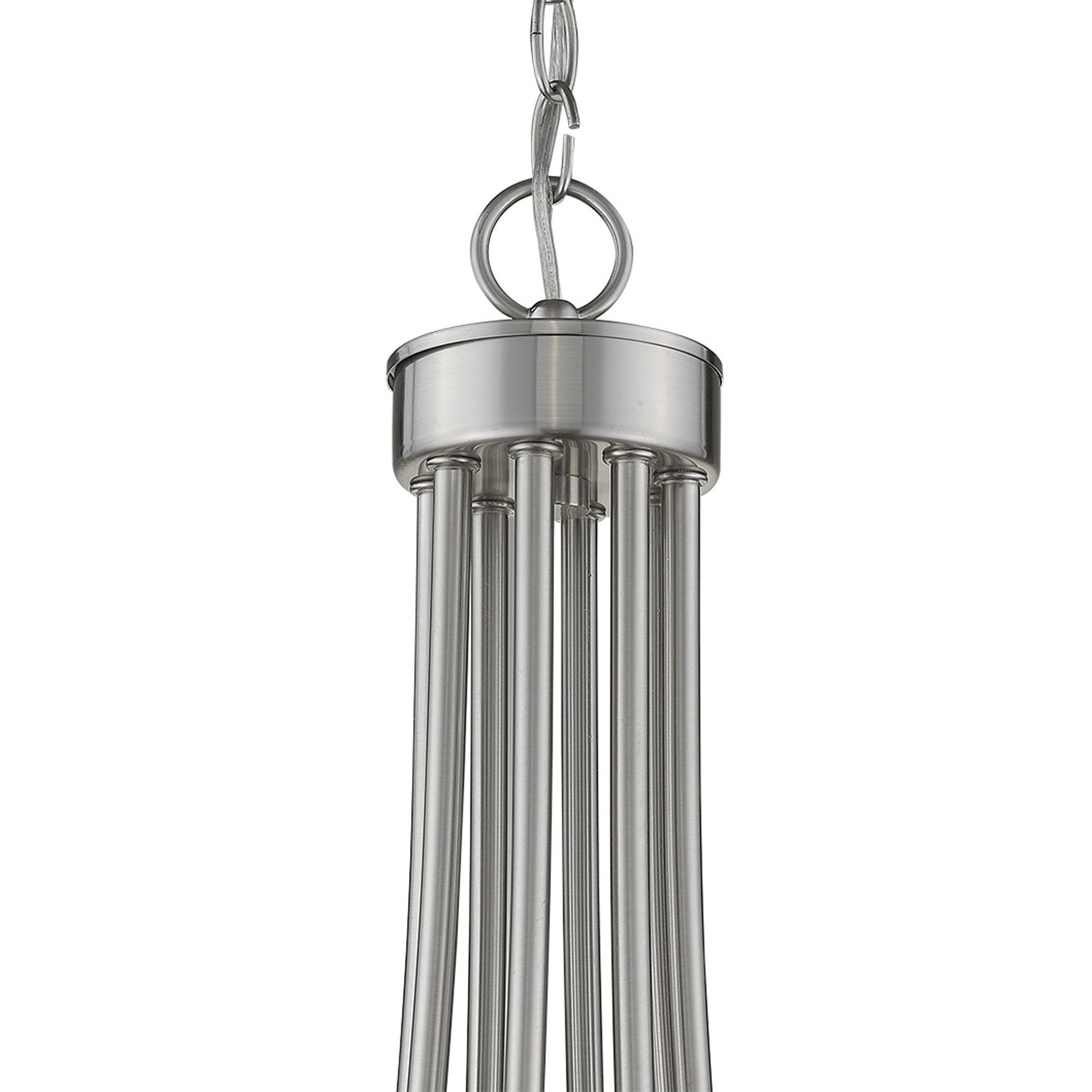 Sawyer 8-Light Satin Nickel Chandelier By Homeroots | Chandeliers | Modishstore - 6