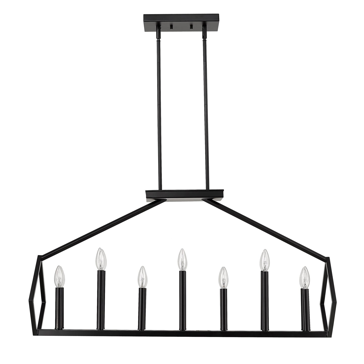 Luca 14-Light Matte Black Island Pendant By Homeroots | Pendant Lamps | Modishstore - 3