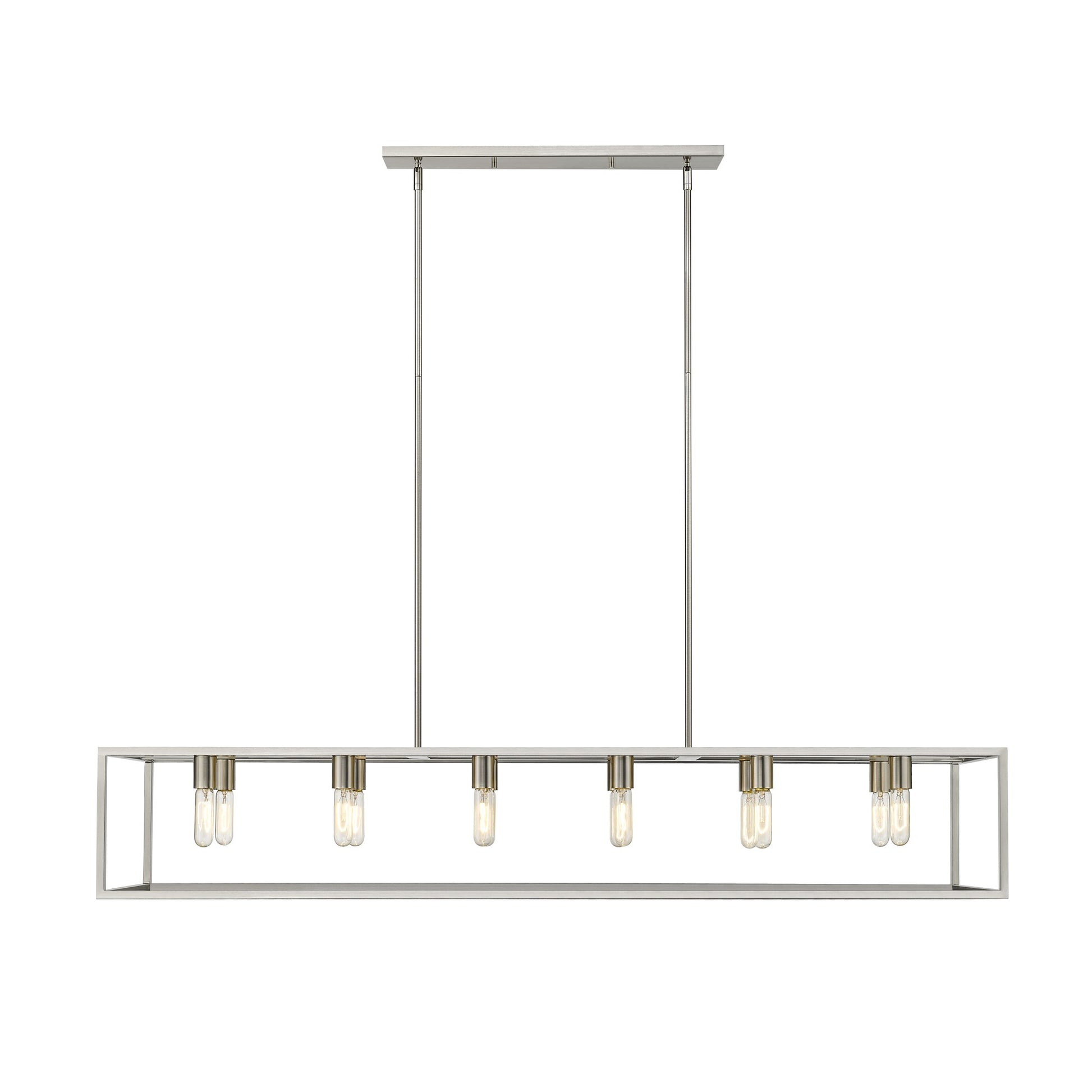 Cobar 12-Light Satin Nickel Island Pendant By Homeroots | Pendant Lamps | Modishstore - 5