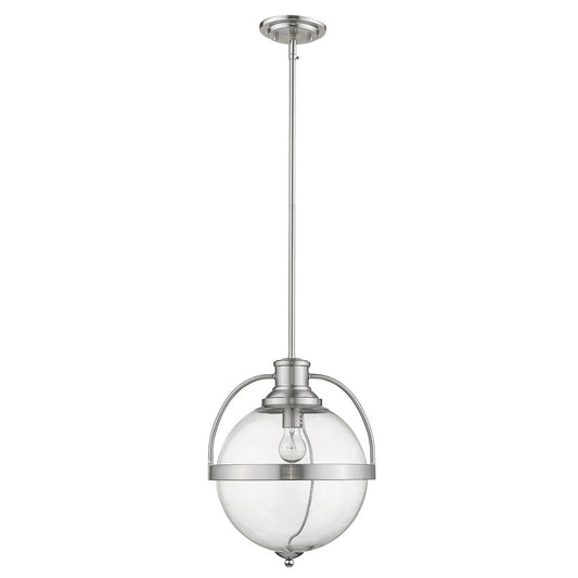 Kassian 1-Light Satin Nickel Pendant By Homeroots | Pendant Lamps | Modishstore