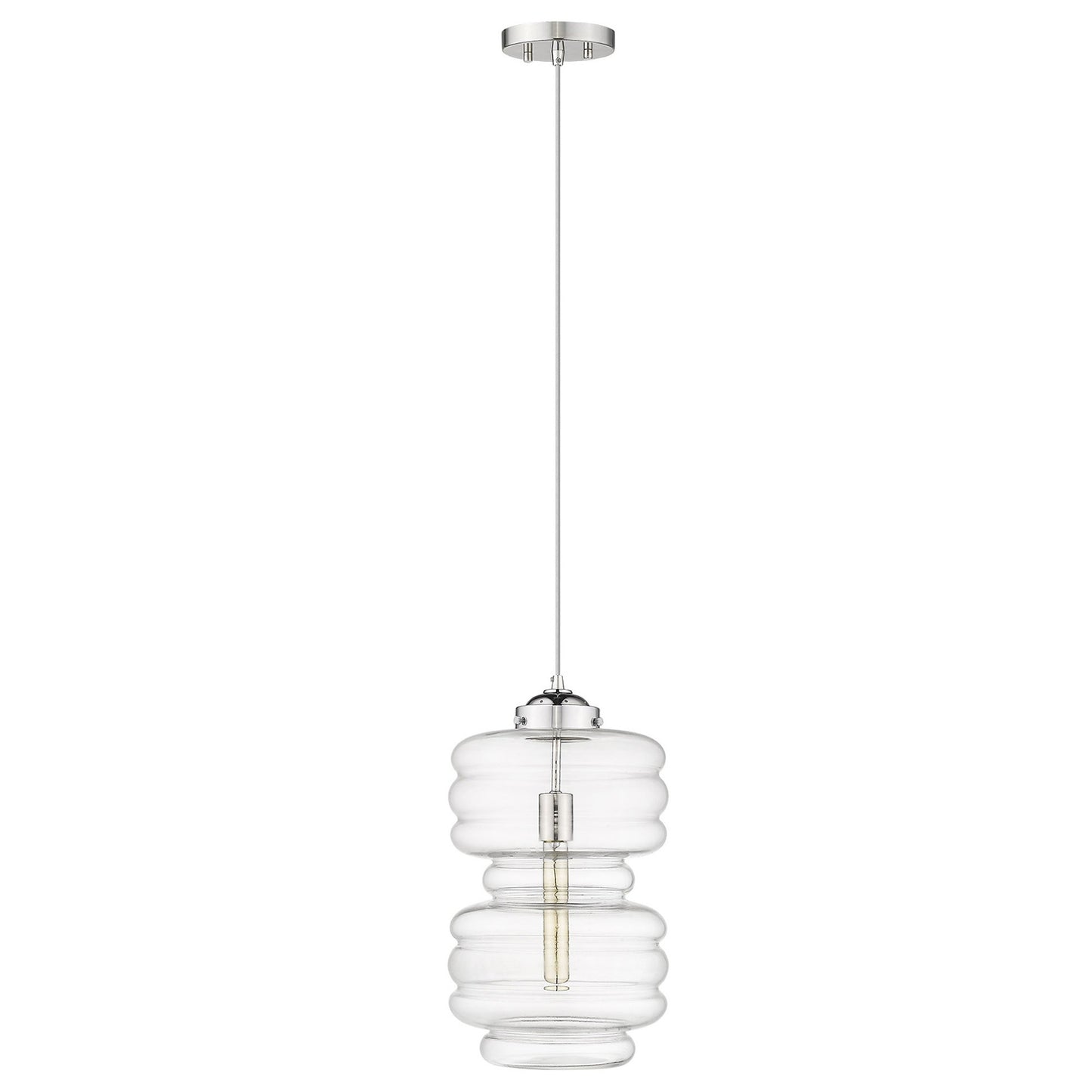 Ballina 1-Light Polished Nickel Mini-Pendant By Homeroots - 398249 | Pendant Lamps | Modishstore