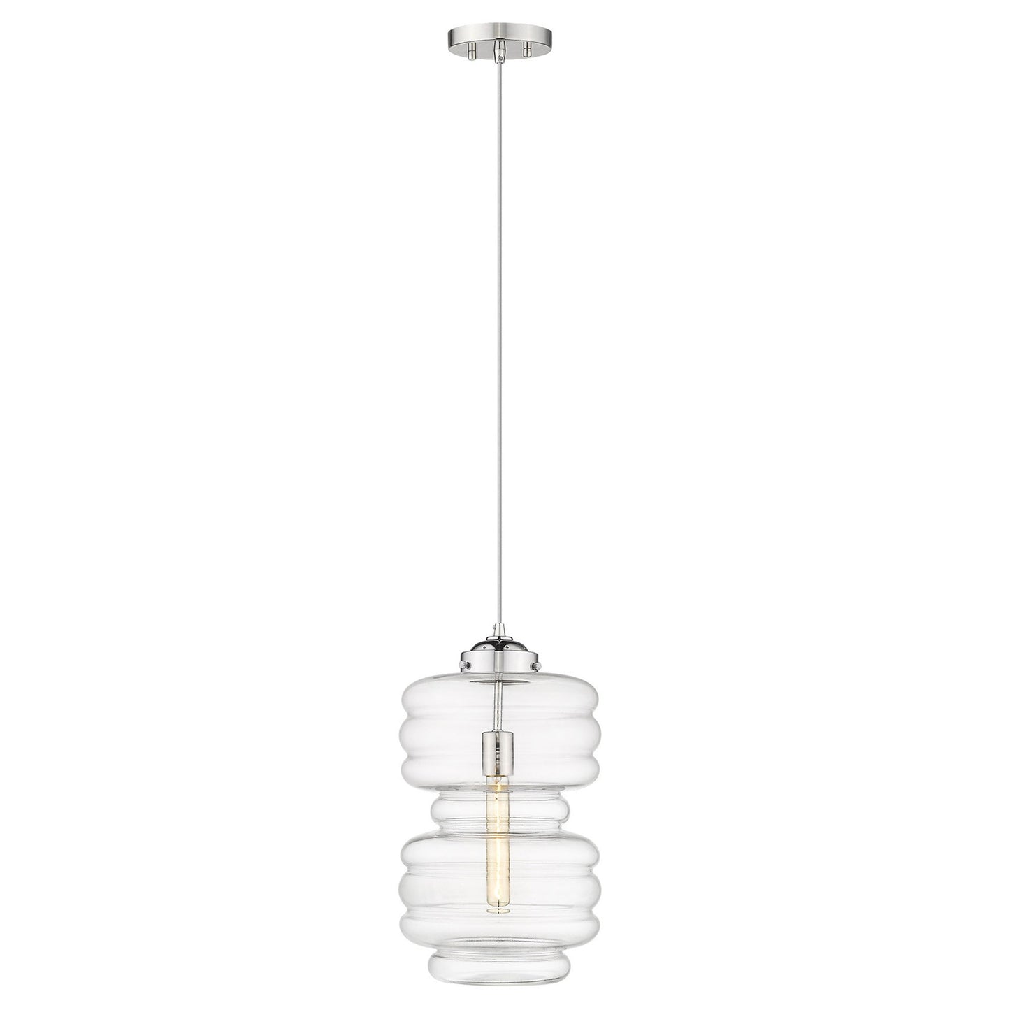 Ballina 1-Light Polished Nickel Mini-Pendant By Homeroots - 398249 | Pendant Lamps | Modishstore - 2