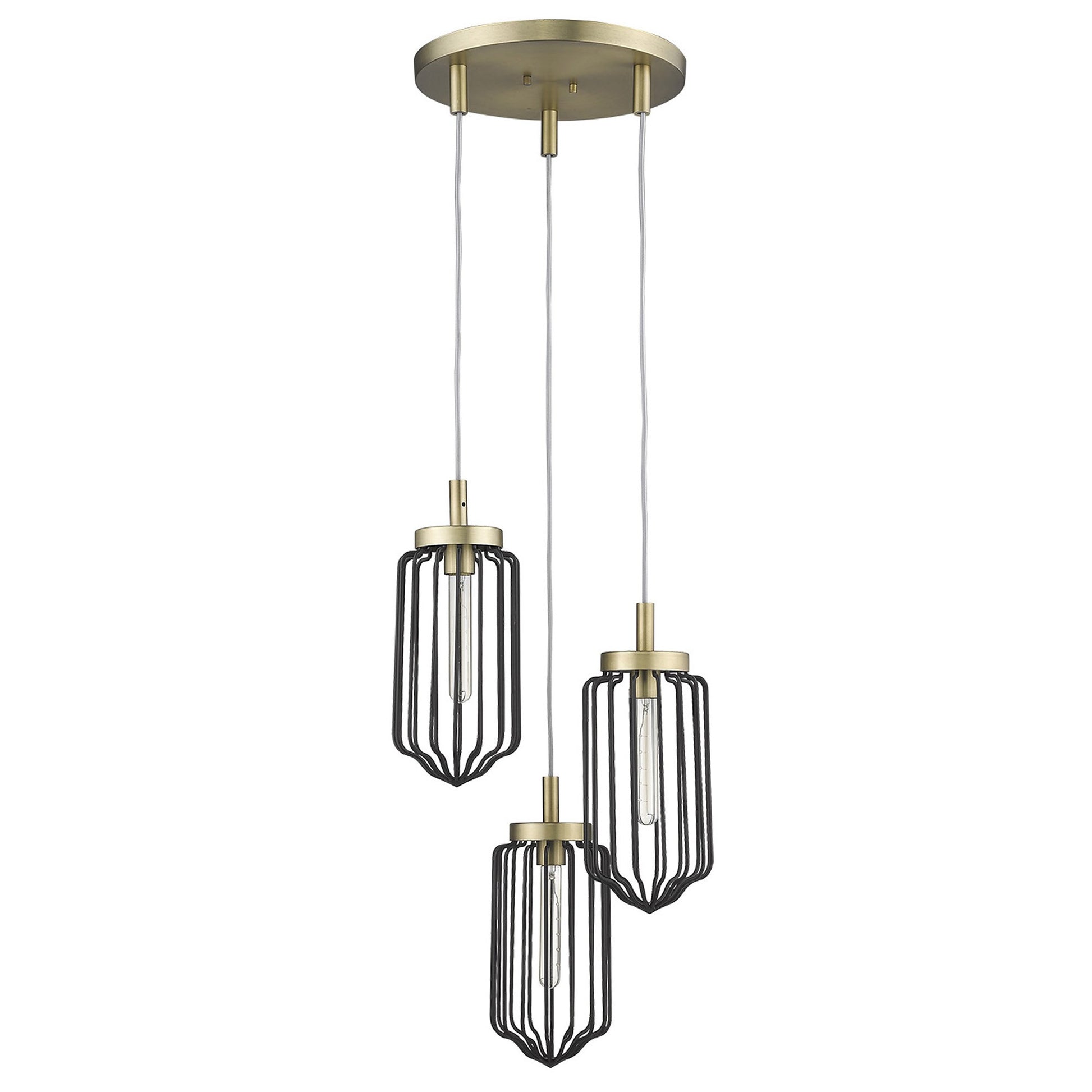 Reece 3-Light Aged Brass Chandelier By Homeroots | Chandeliers | Modishstore