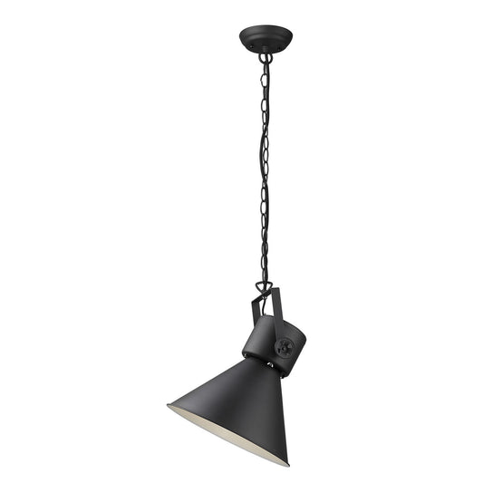 Crew 1-Light Matte Black Pendant By Homeroots - 398265 | Pendant Lamps | Modishstore