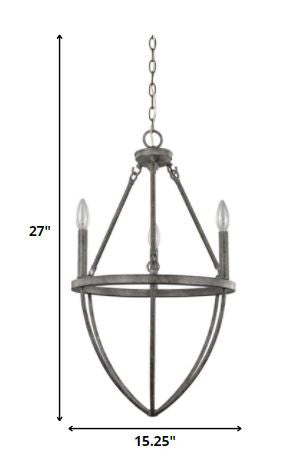 Harlow 3-Light Ash Chandelier By Homeroots | Chandeliers | Modishstore - 5