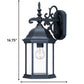 Narrow Matte Black Domed Hanging Glass Lantern Wall Light By Homeroots | Wall Lamps | Modishstore - 2