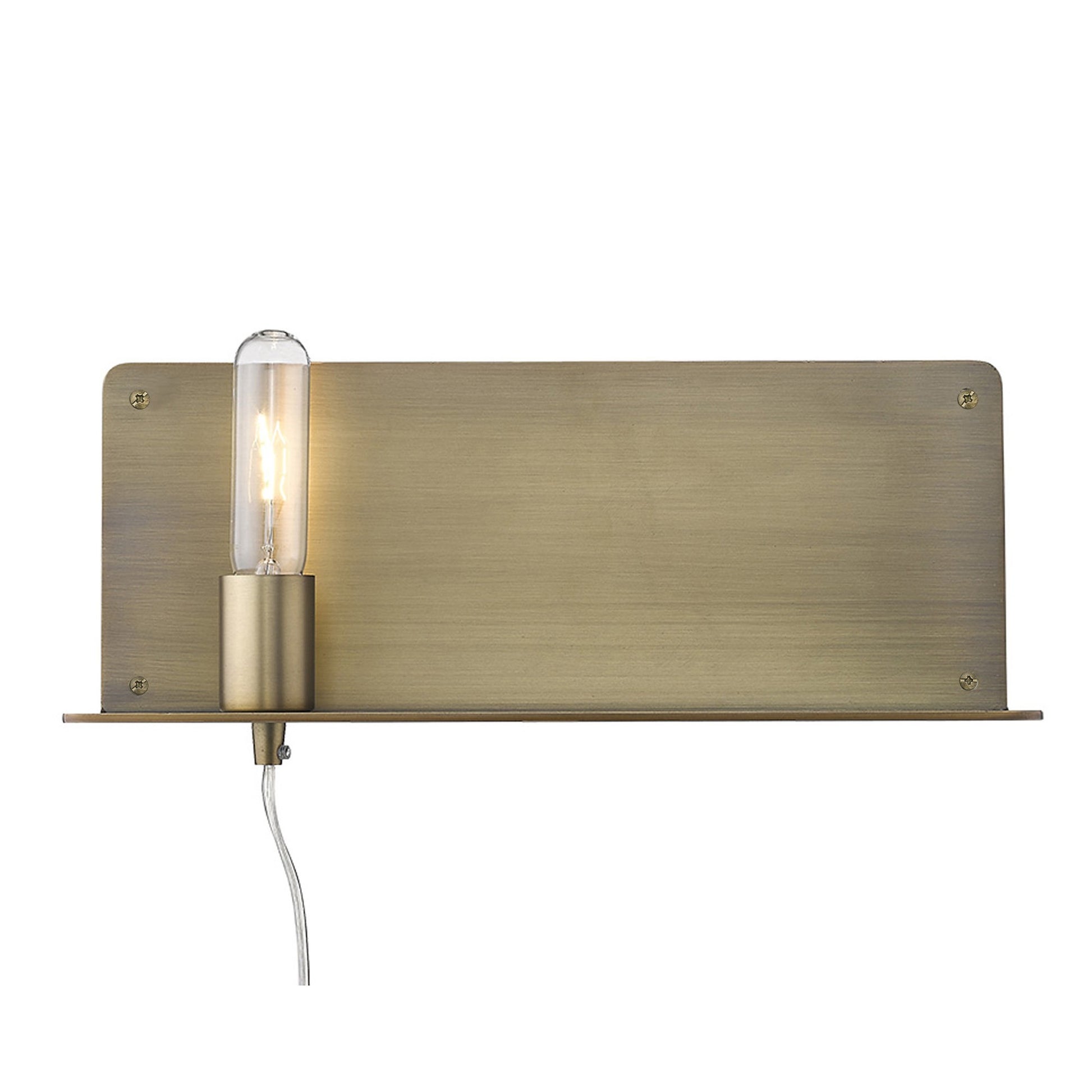 XL Dull Gold Shelf Wall Light By Homeroots | Wall Lamps | Modishstore - 2