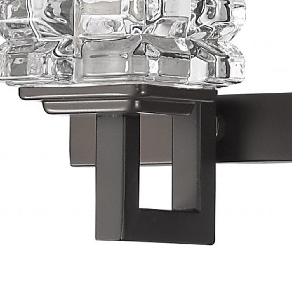 Coralie 3-Light Oil-Rubbed Bronze Sconce With Pressed Crystal Shades By Homeroots | Sconces | Modishstore - 3