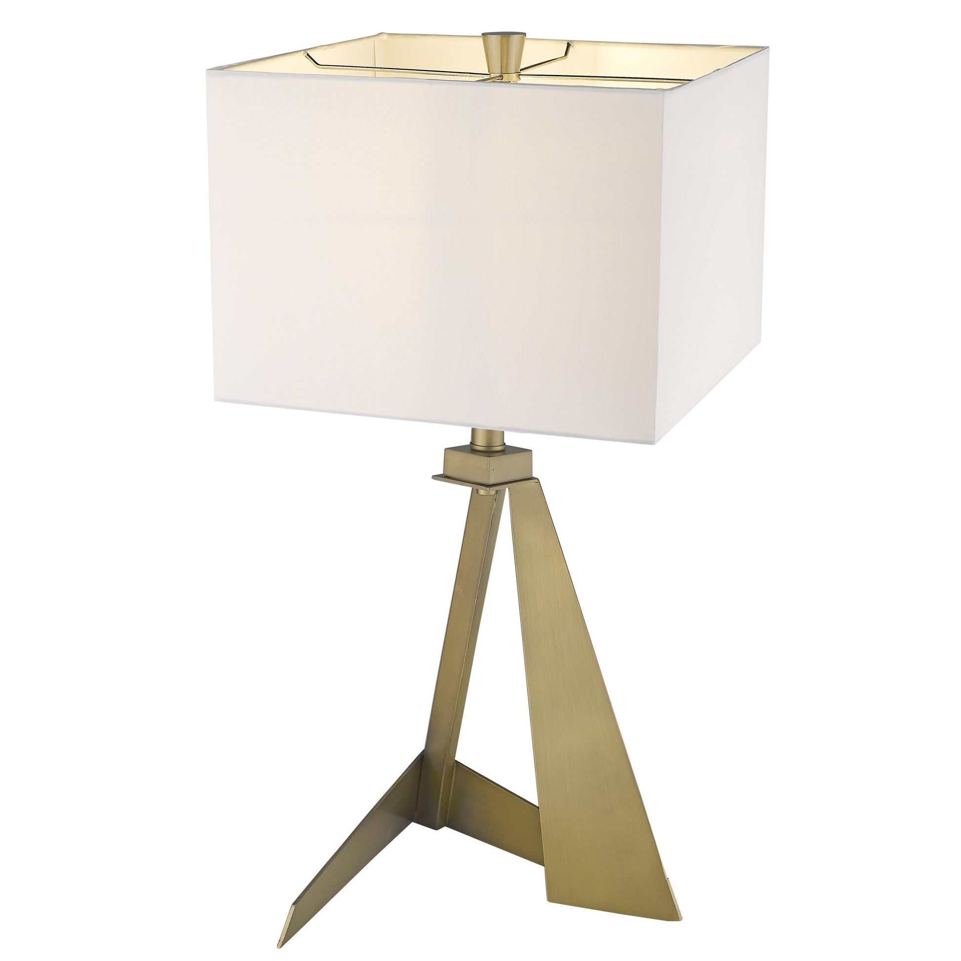 Stratos 1-Light Aged Brass Table Lamp By Homeroots | Table Lamps | Modishstore - 6