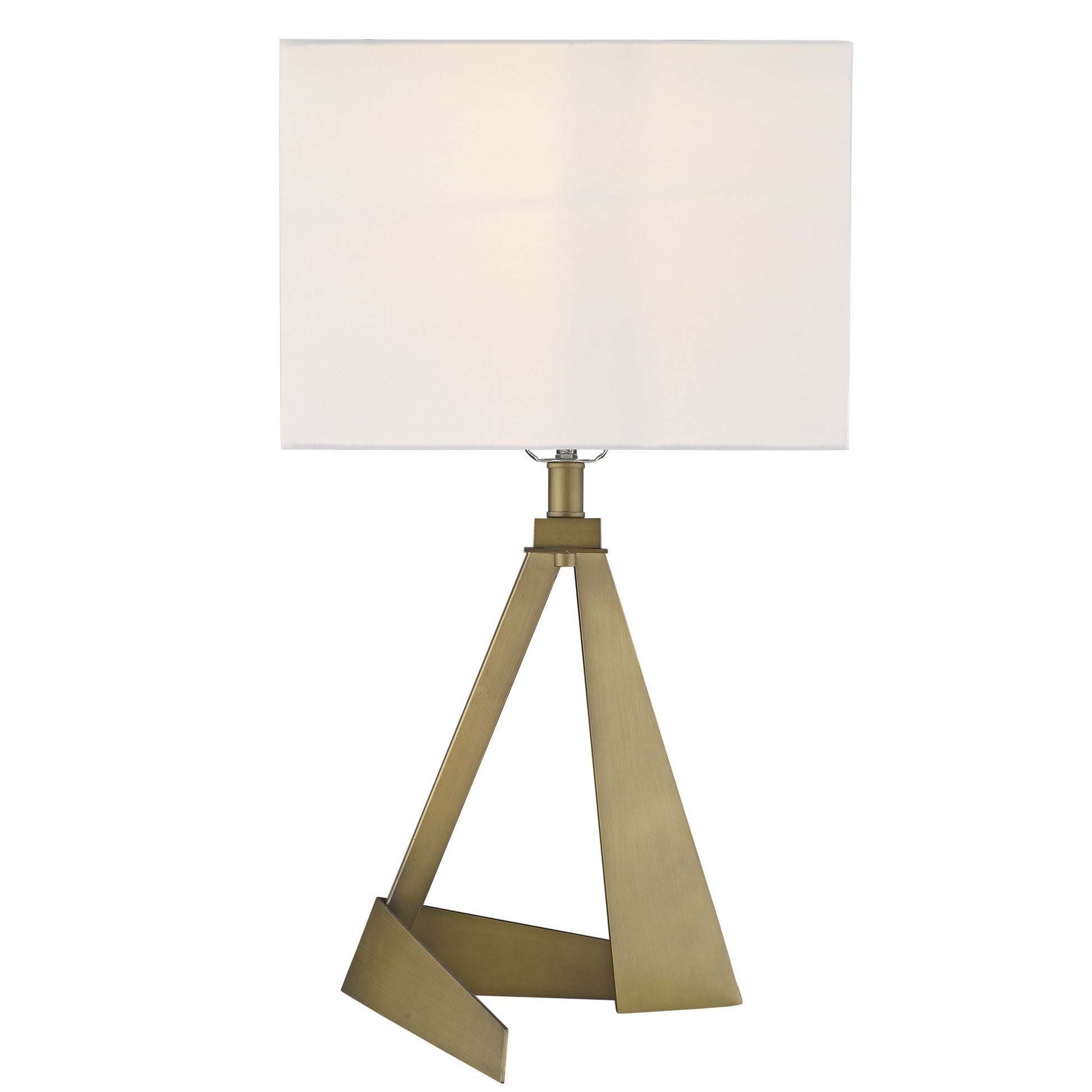 Stratos 1-Light Aged Brass Table Lamp By Homeroots | Table Lamps | Modishstore - 8