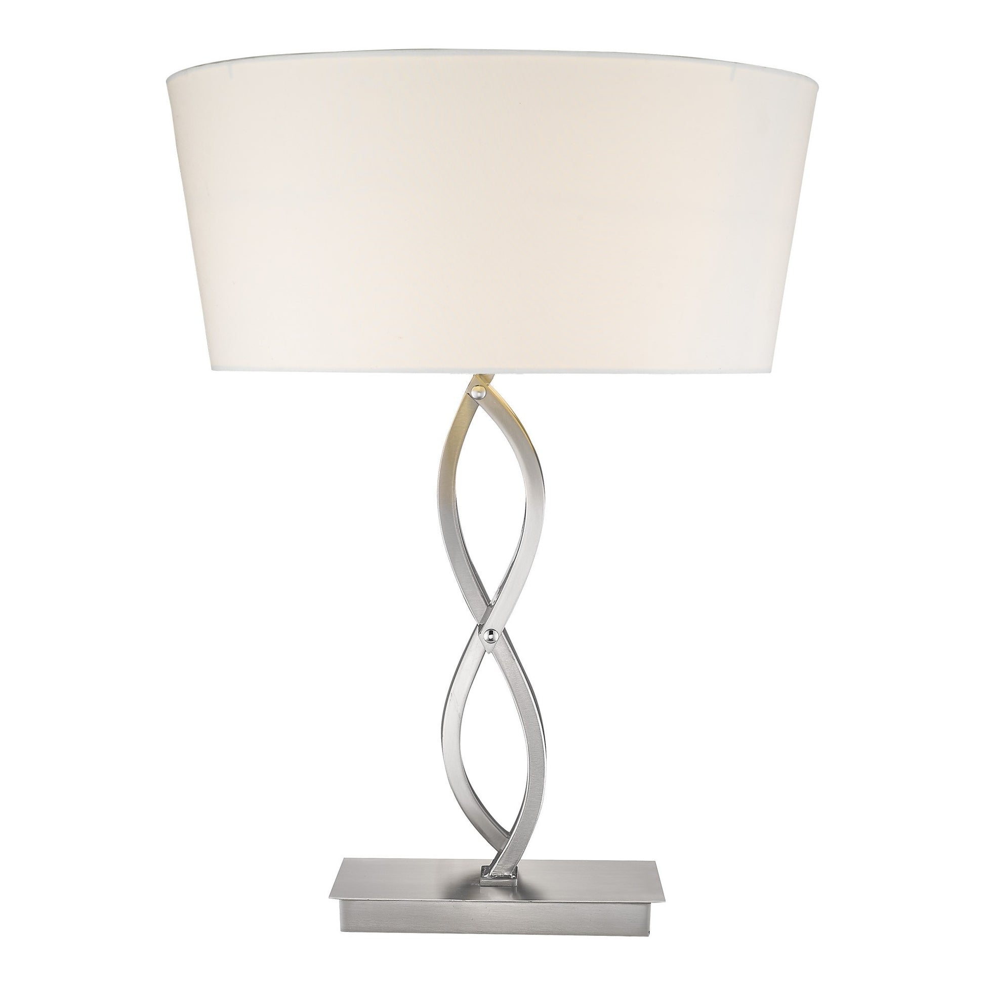 Trend Home 1-Light Satin Nickel Table Lamp By Homeroots | Table Lamps | Modishstore - 2