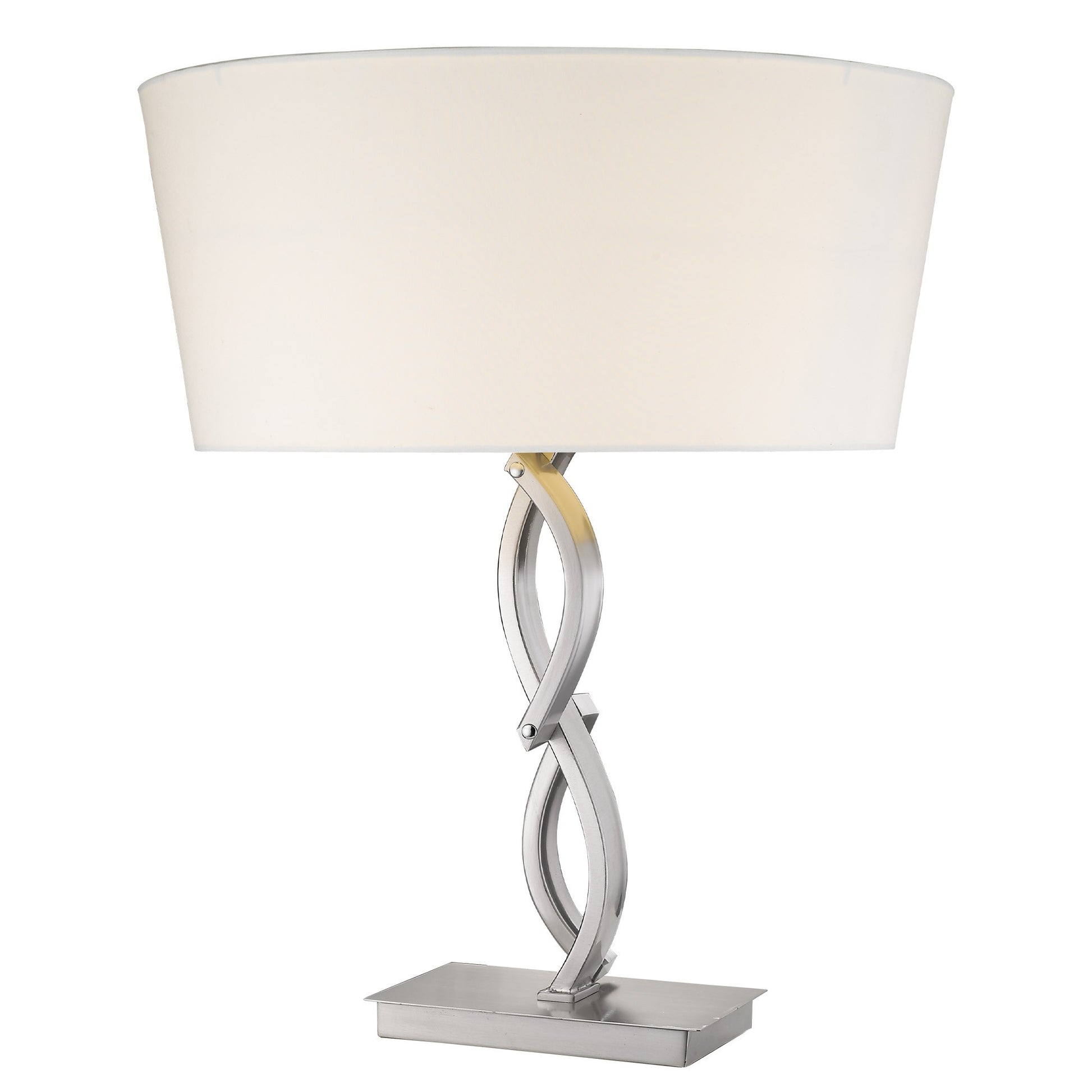 Trend Home 1-Light Satin Nickel Table Lamp By Homeroots | Table Lamps | Modishstore - 3