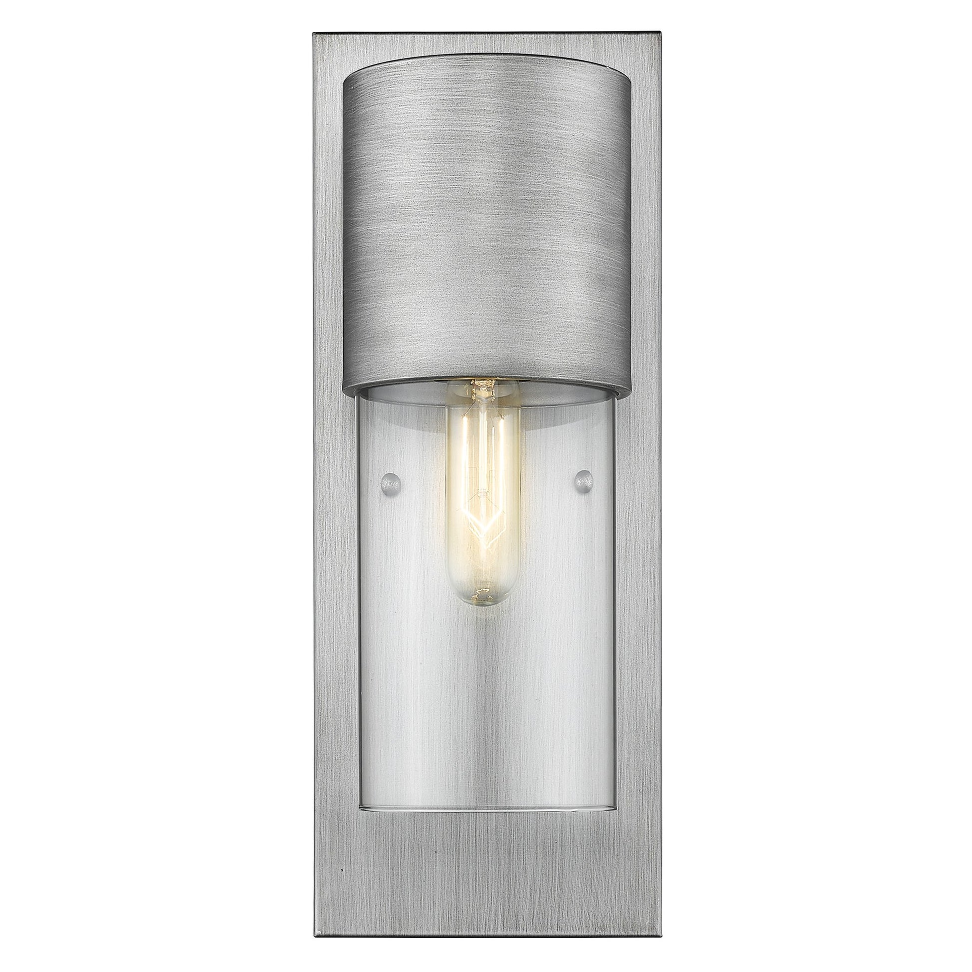 Contemporary Brushed Silver and Glass Wall Light By Homeroots | Wall Lamps | Modishstore - 4