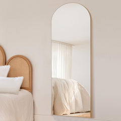 Arched Gold Standing Mirror By Homeroots