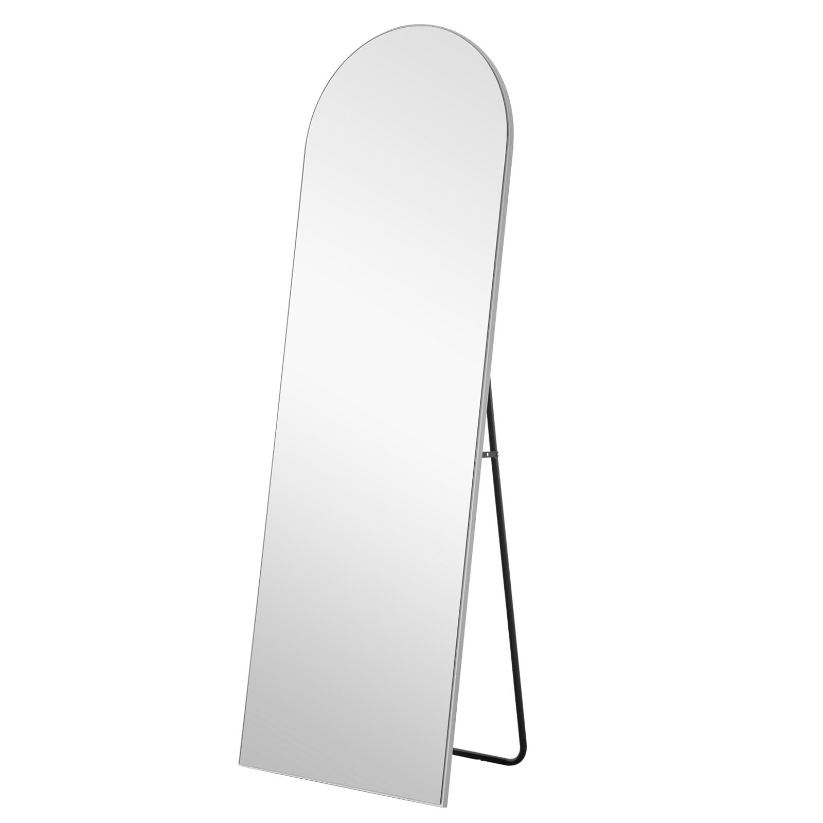 Arched Silver Full-length Standing Mirror By Homeroots | Mirrors | Modishstore - 2