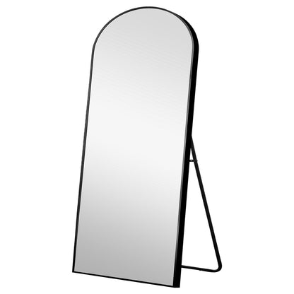 Petite Black Arched Full-length Standing Mirror By Homeroots | Mirrors | Modishstore - 2