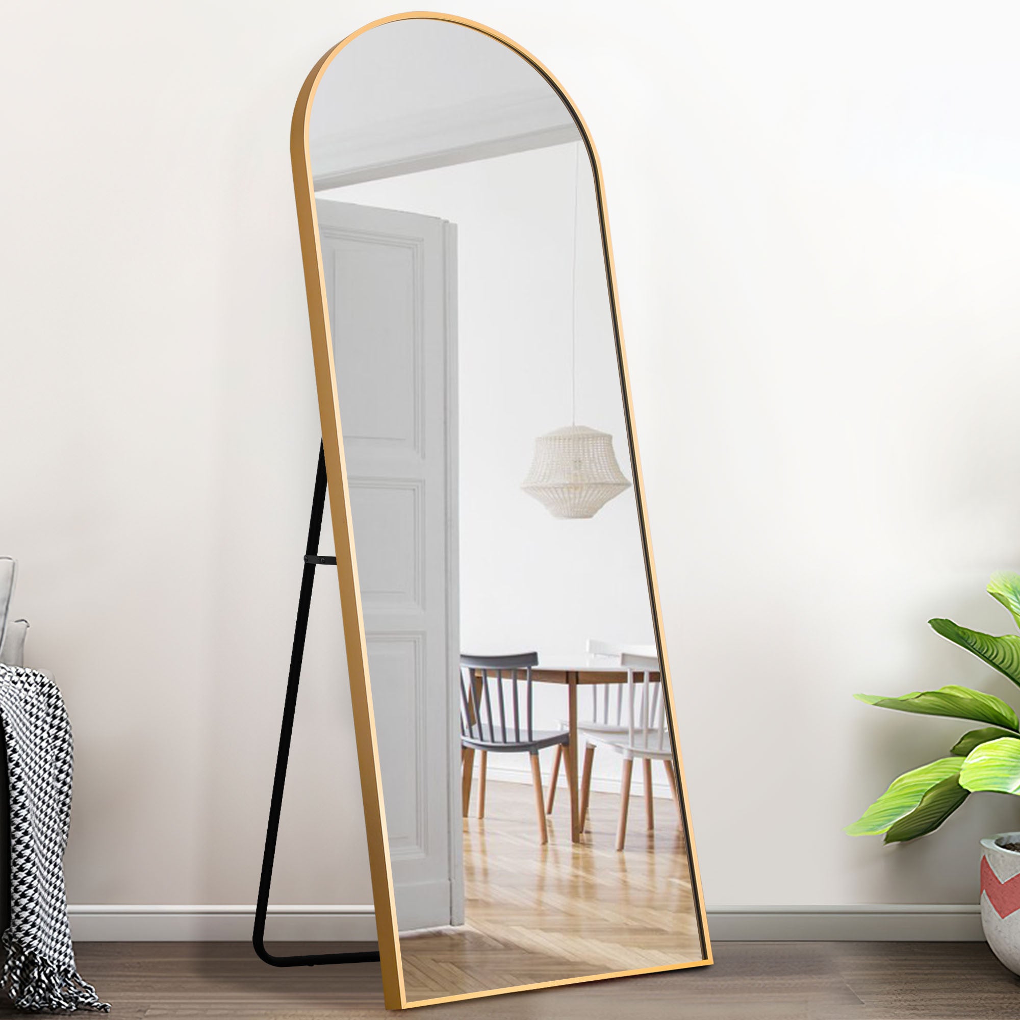 Floor length gold mirror online