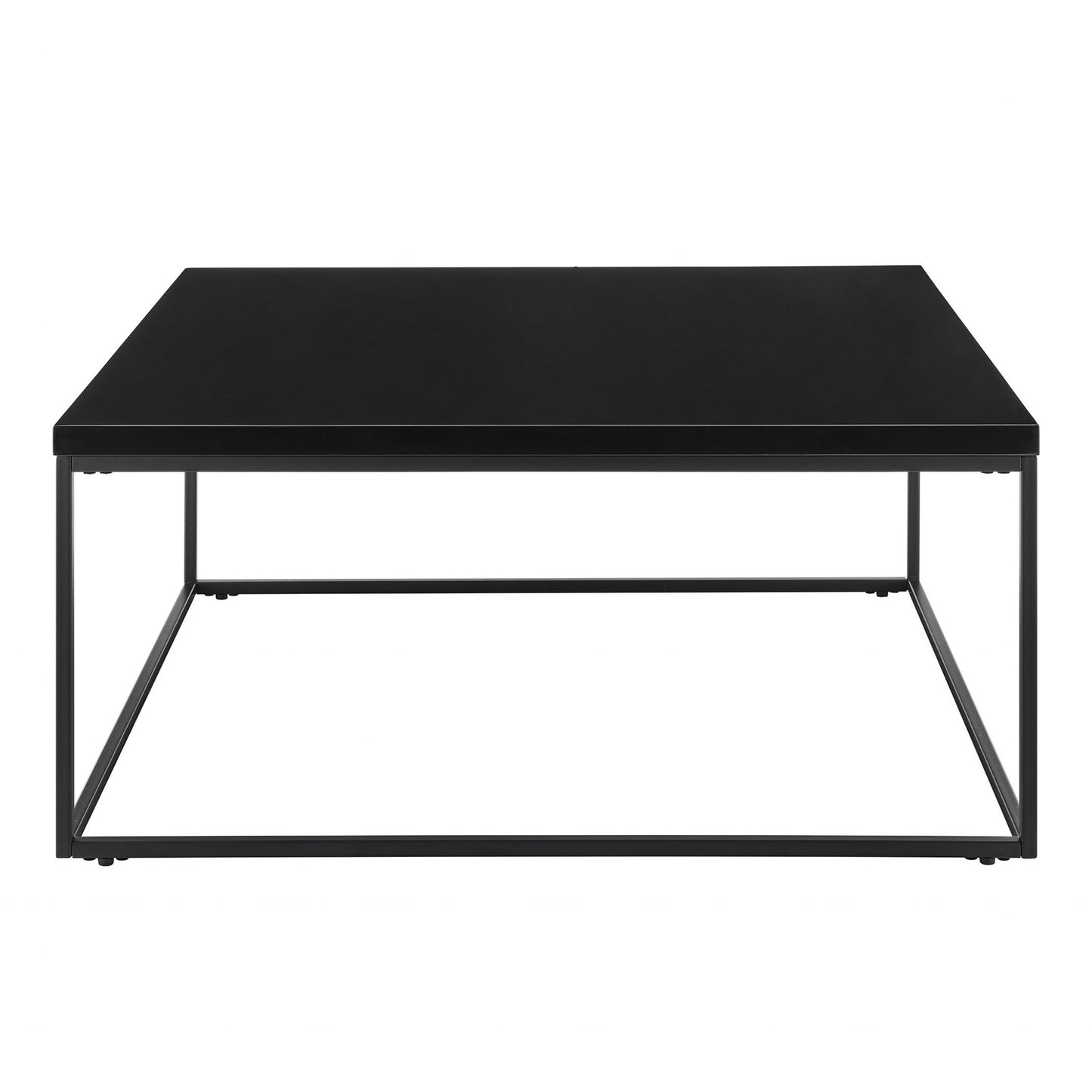 Black on Black High Gloss Square Coffee Table By Homeroots